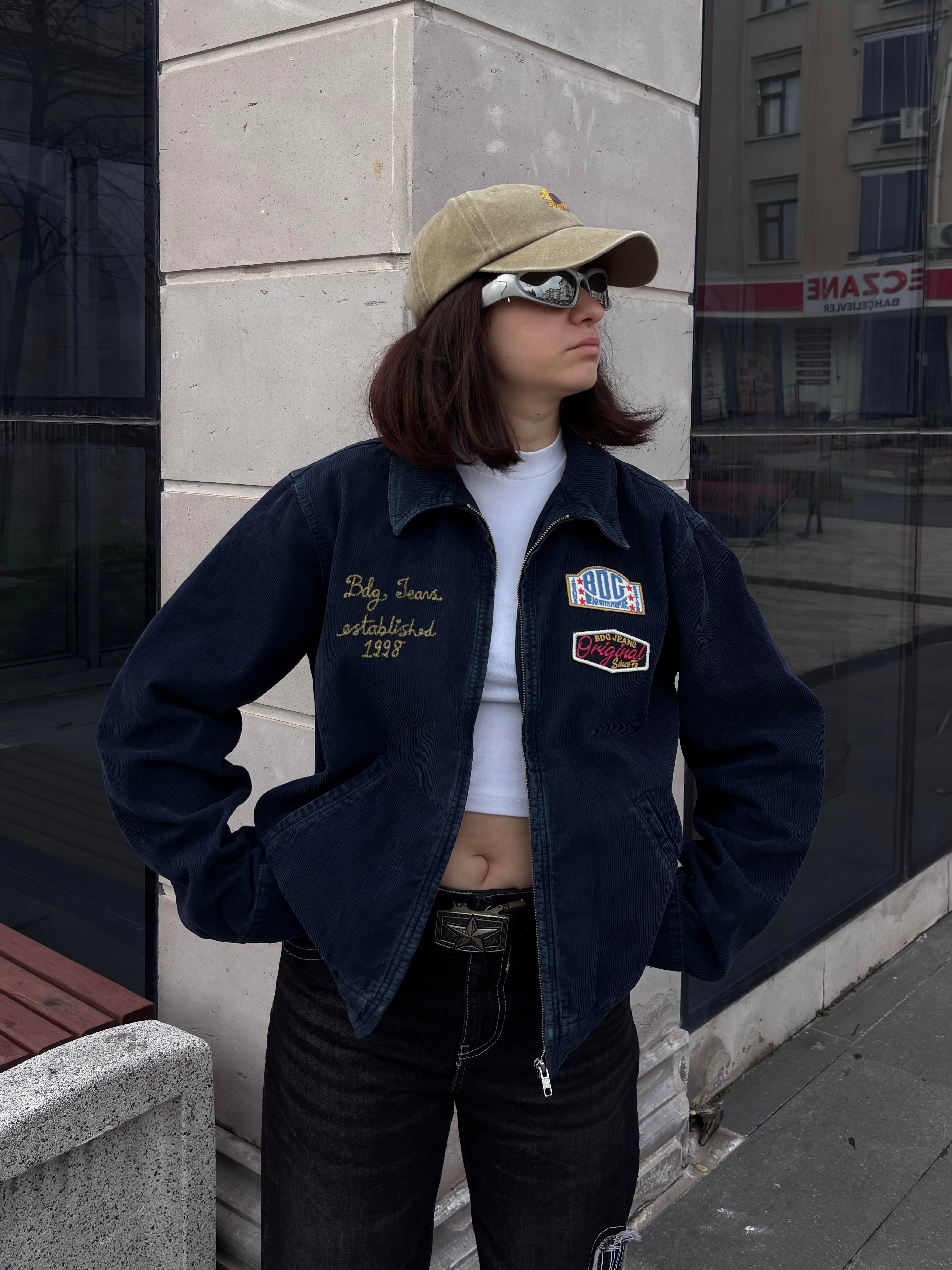 Premium Navy Conduroy Mechanic Jacket