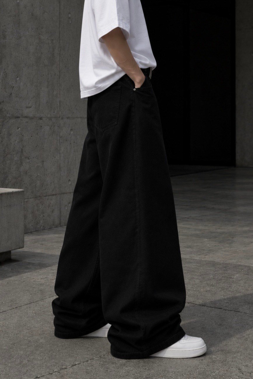 Premium Org-Black Mold Stance Ultra Baggy Jean