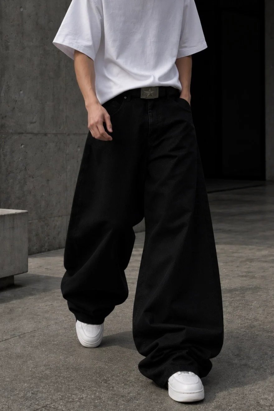 Premium Org-Black Mold Stance Ultra Baggy Jean