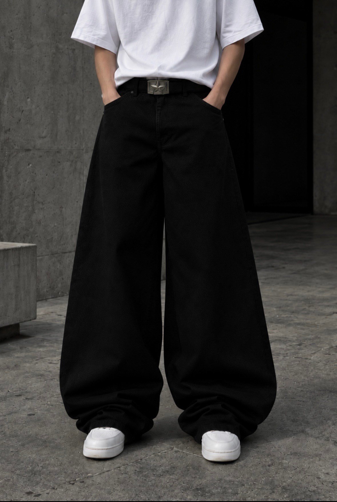 Premium Org-Black Mold Stance Ultra Baggy Jean