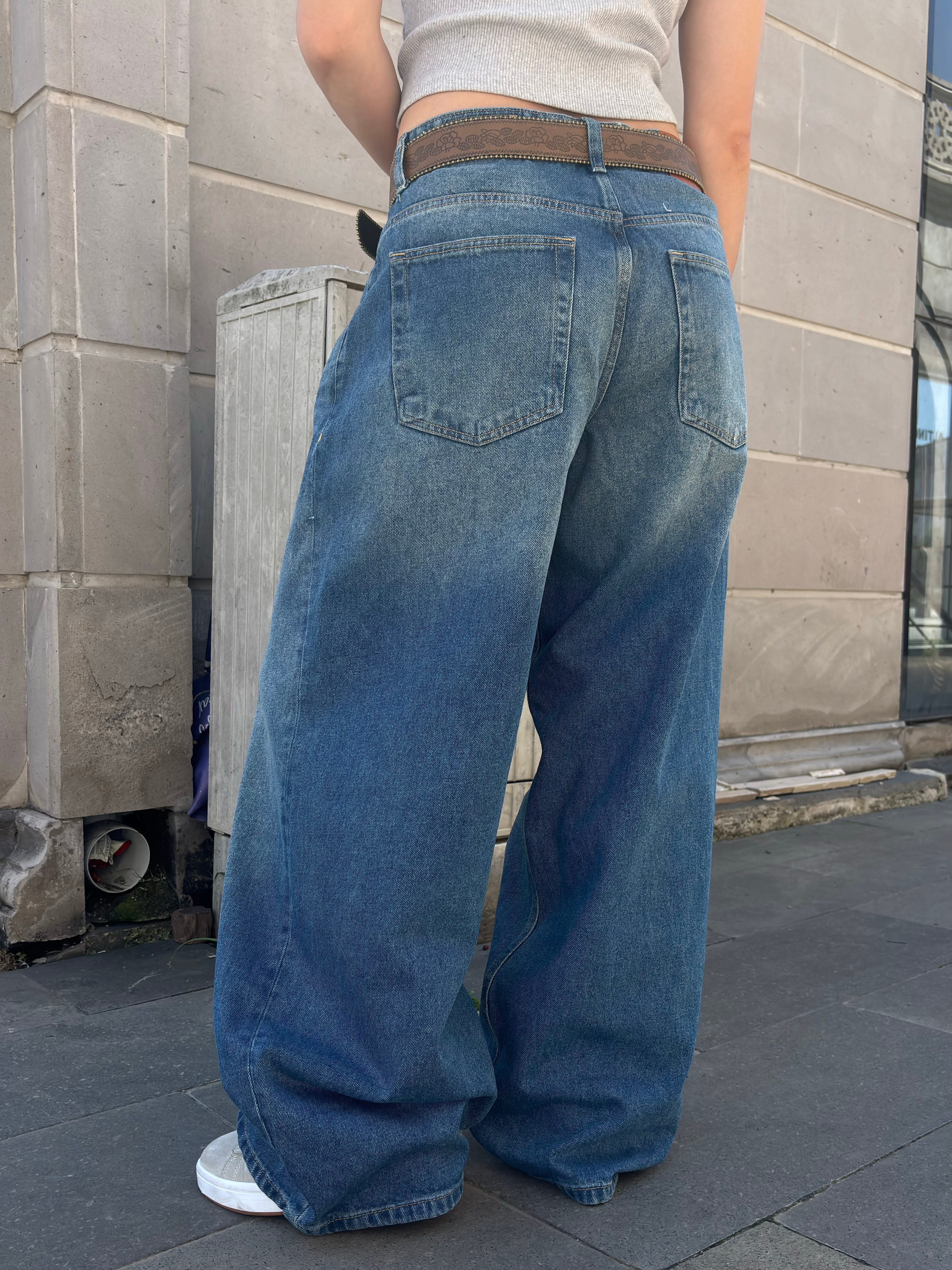 Premium Original-Blue Eskitmeli Ultra Baggy Jean