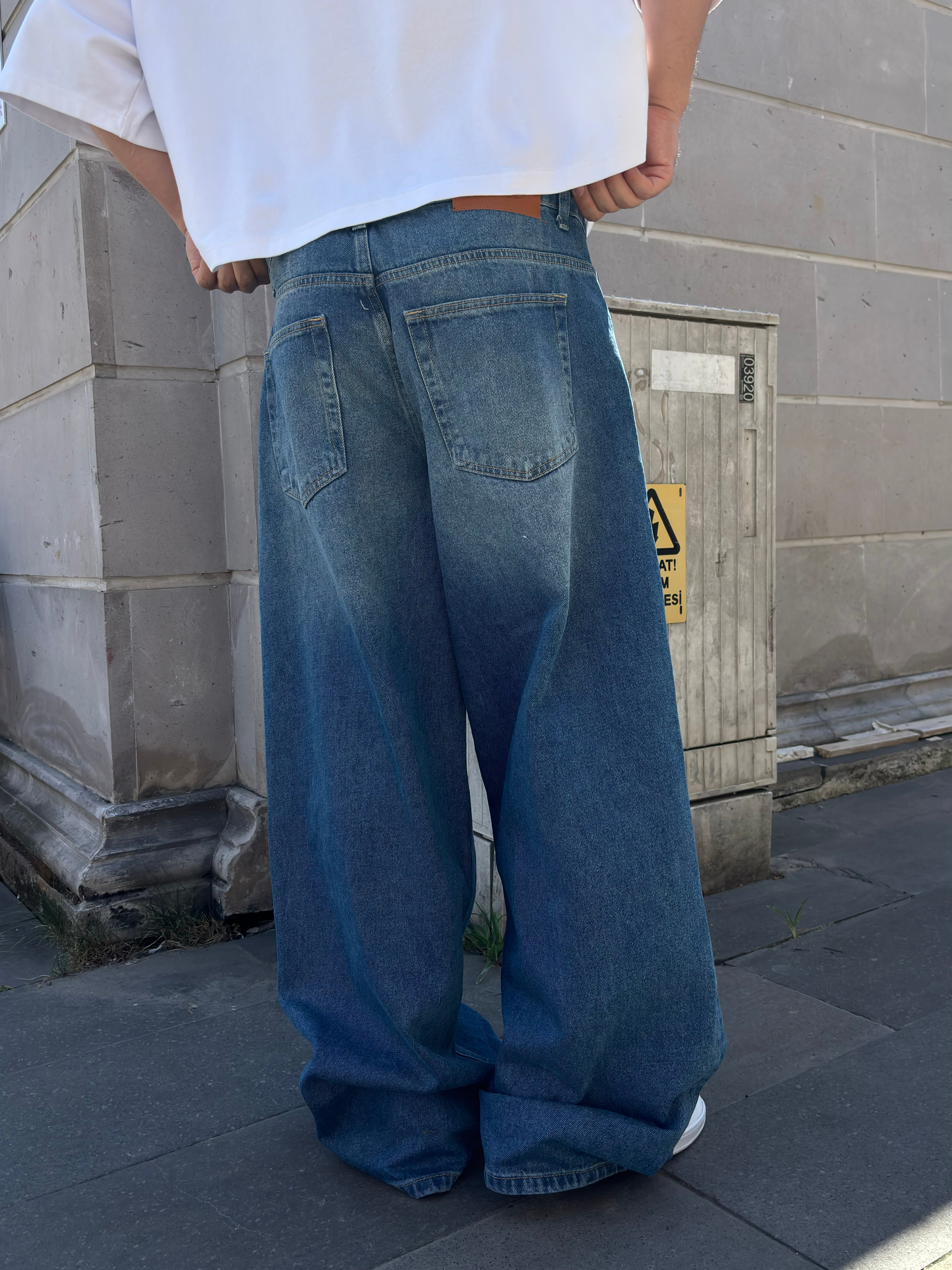 Premium Original-Blue Eskitmeli Ultra Baggy Jean