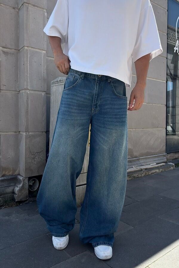 Premium Original-Blue Eskitmeli Ultra Baggy Jean