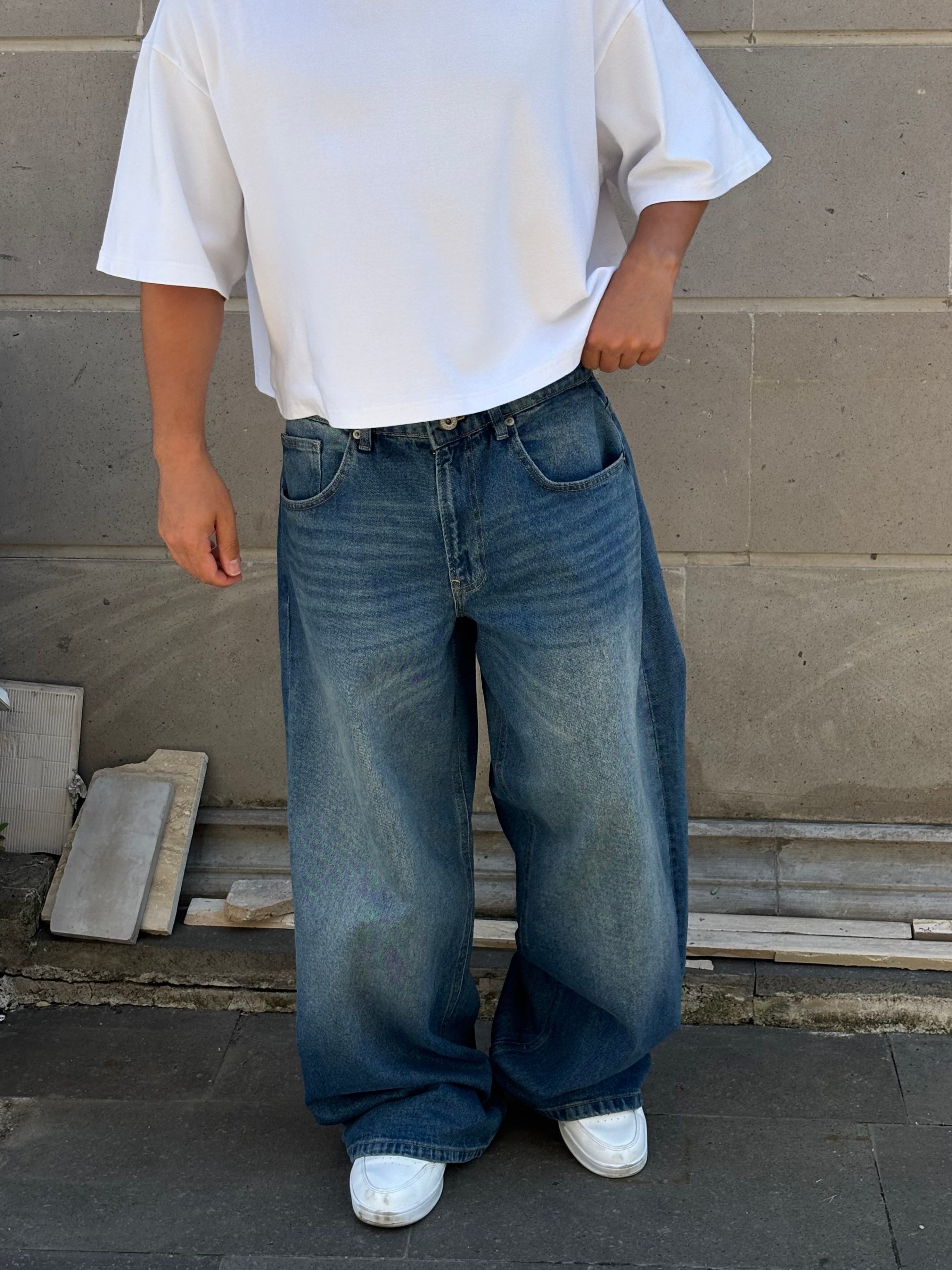 Premium Original-Blue Eskitmeli Ultra Baggy Jean