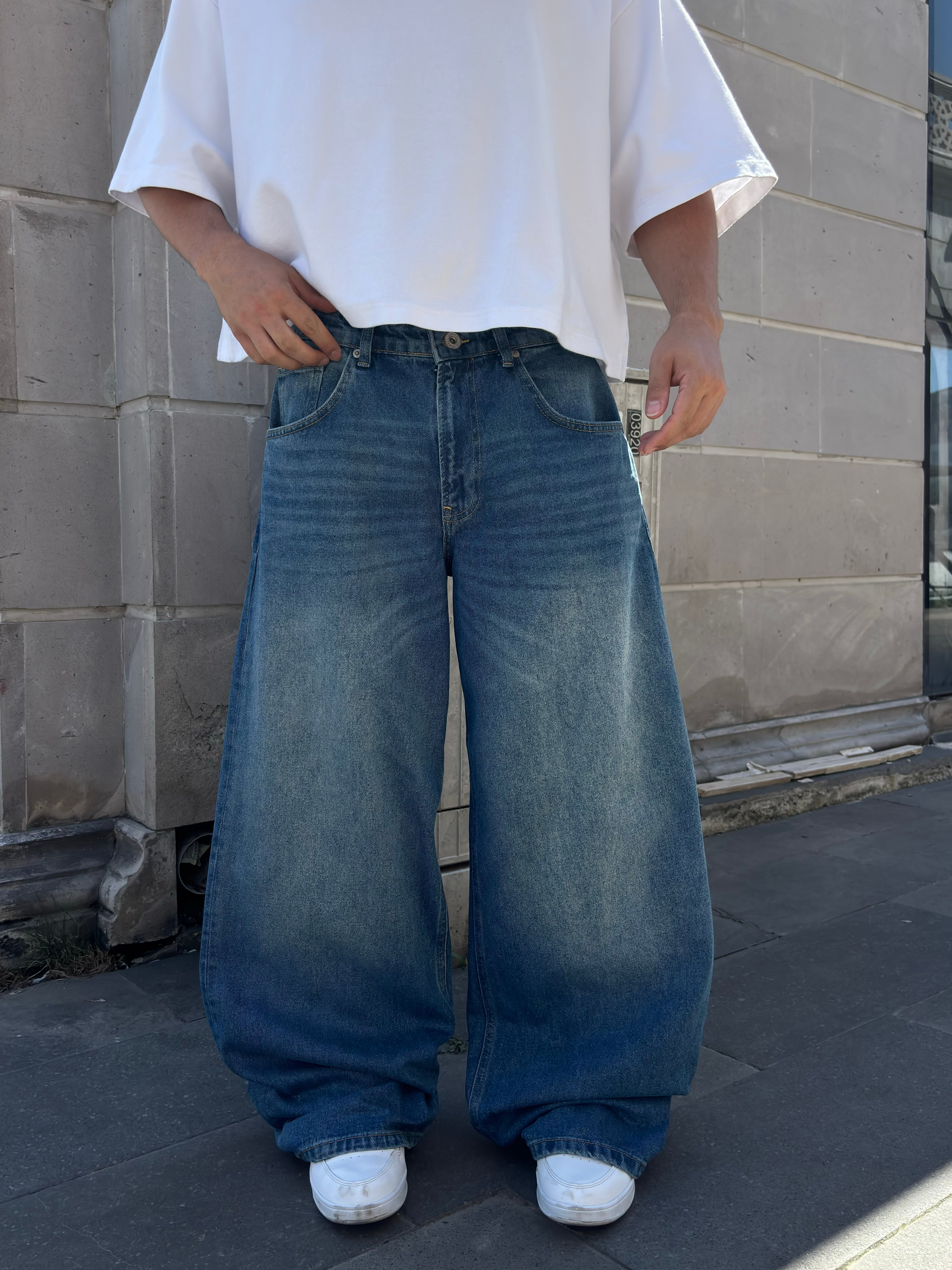 Premium Original-Blue Eskitmeli Ultra Baggy Jean