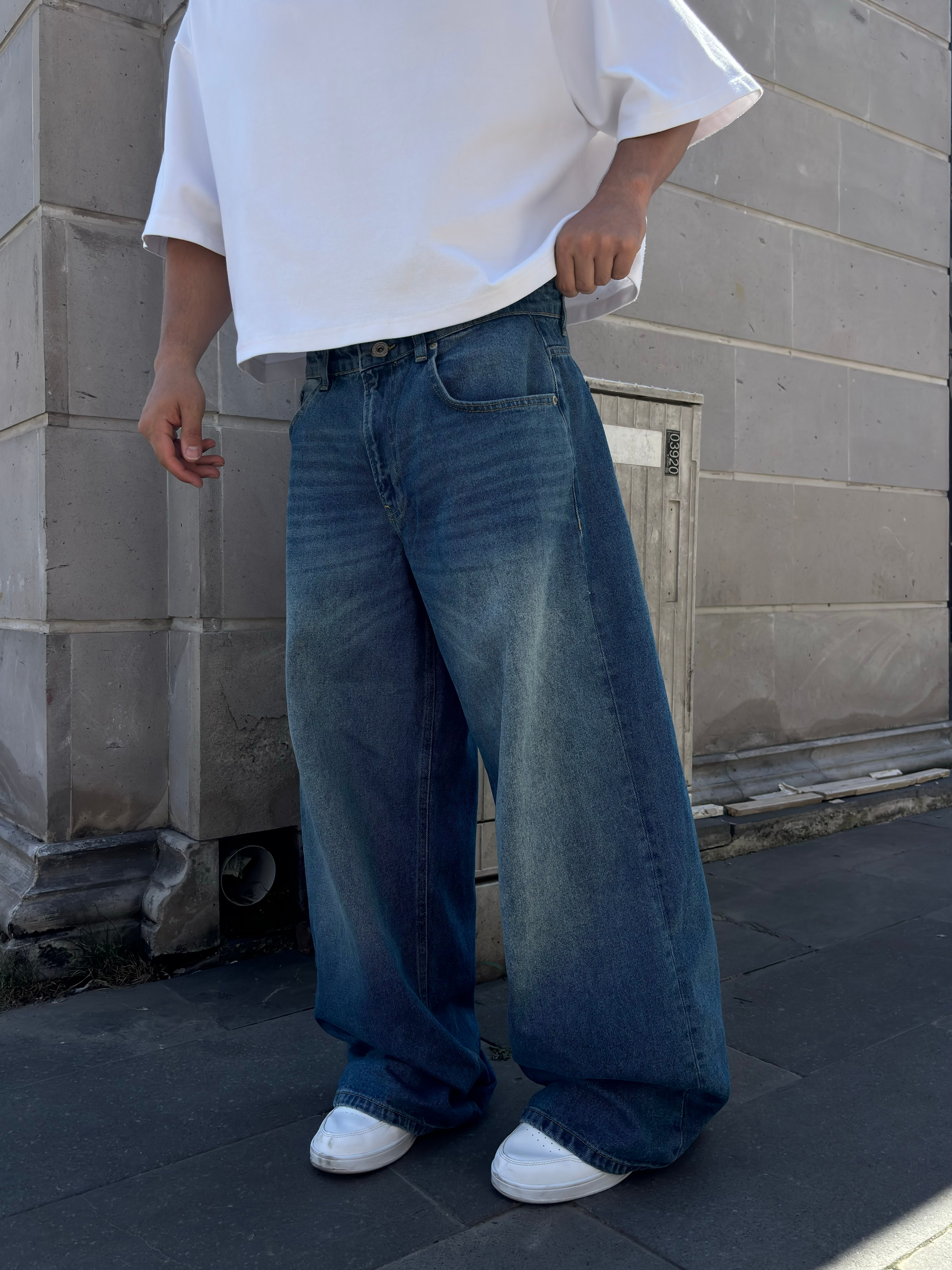 Premium Original-Blue Eskitmeli Ultra Baggy Jean
