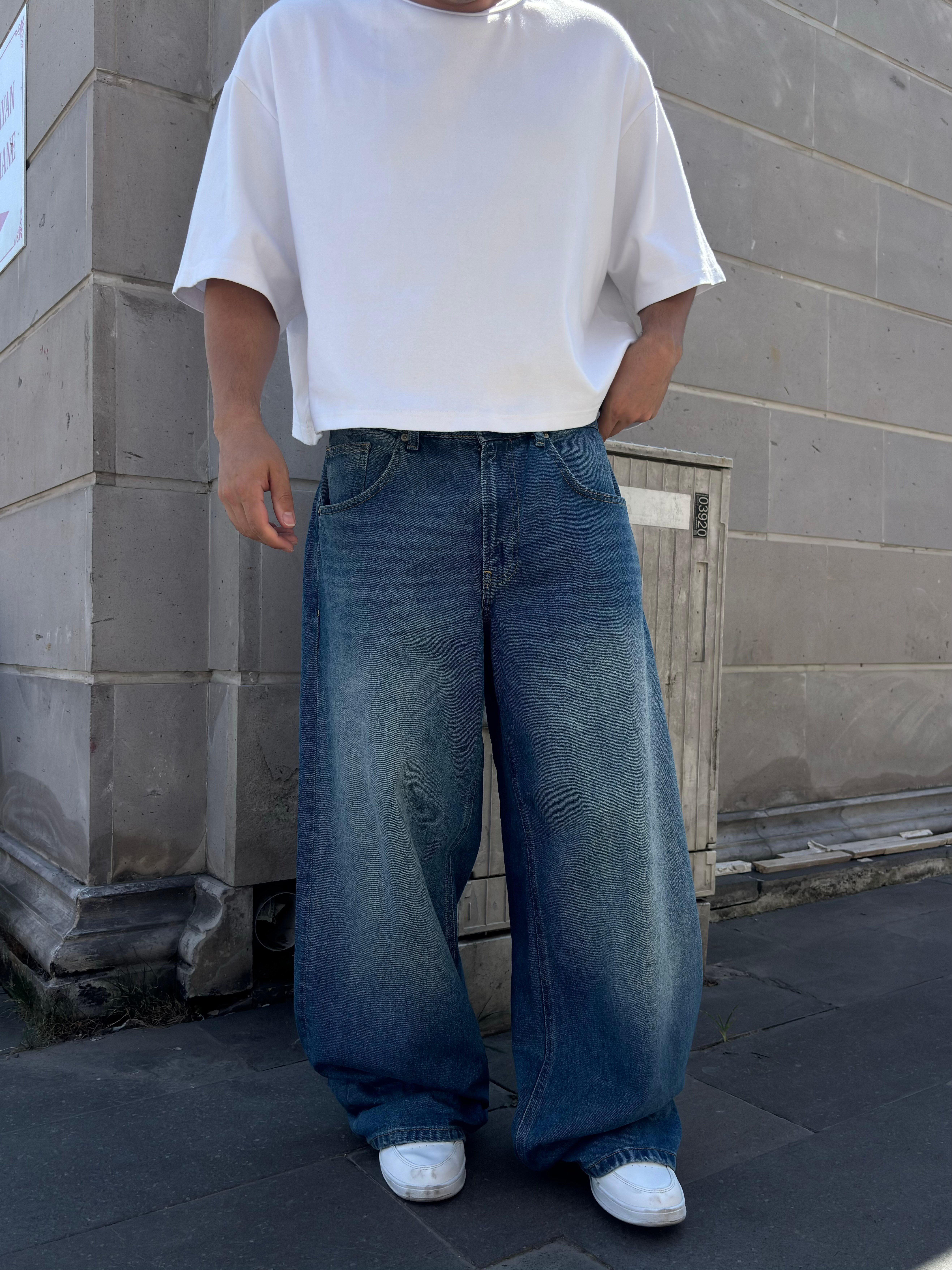 Premium Original-Blue Eskitmeli Ultra Baggy Jean