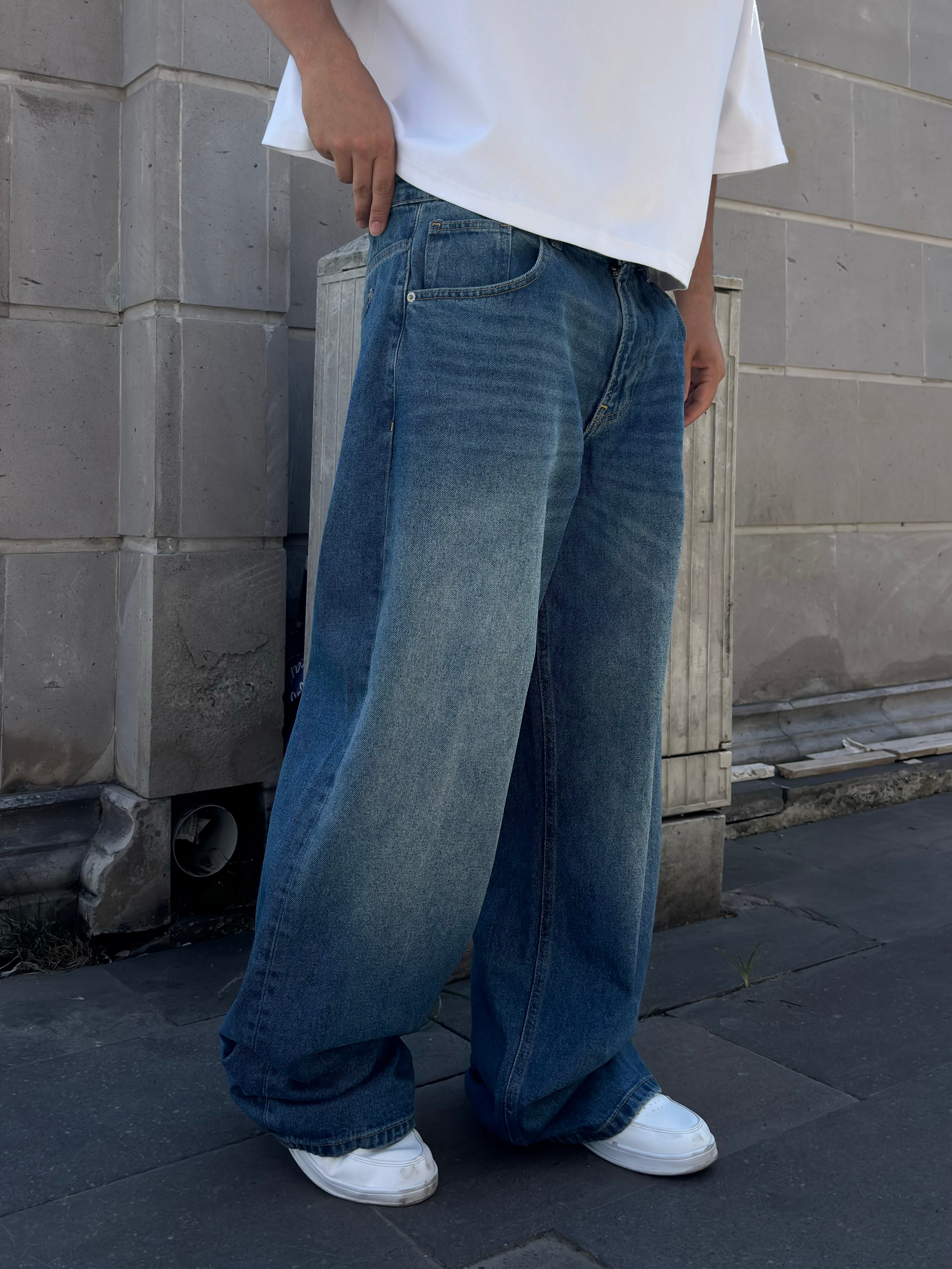 Premium Original-Blue Eskitmeli Ultra Baggy Jean