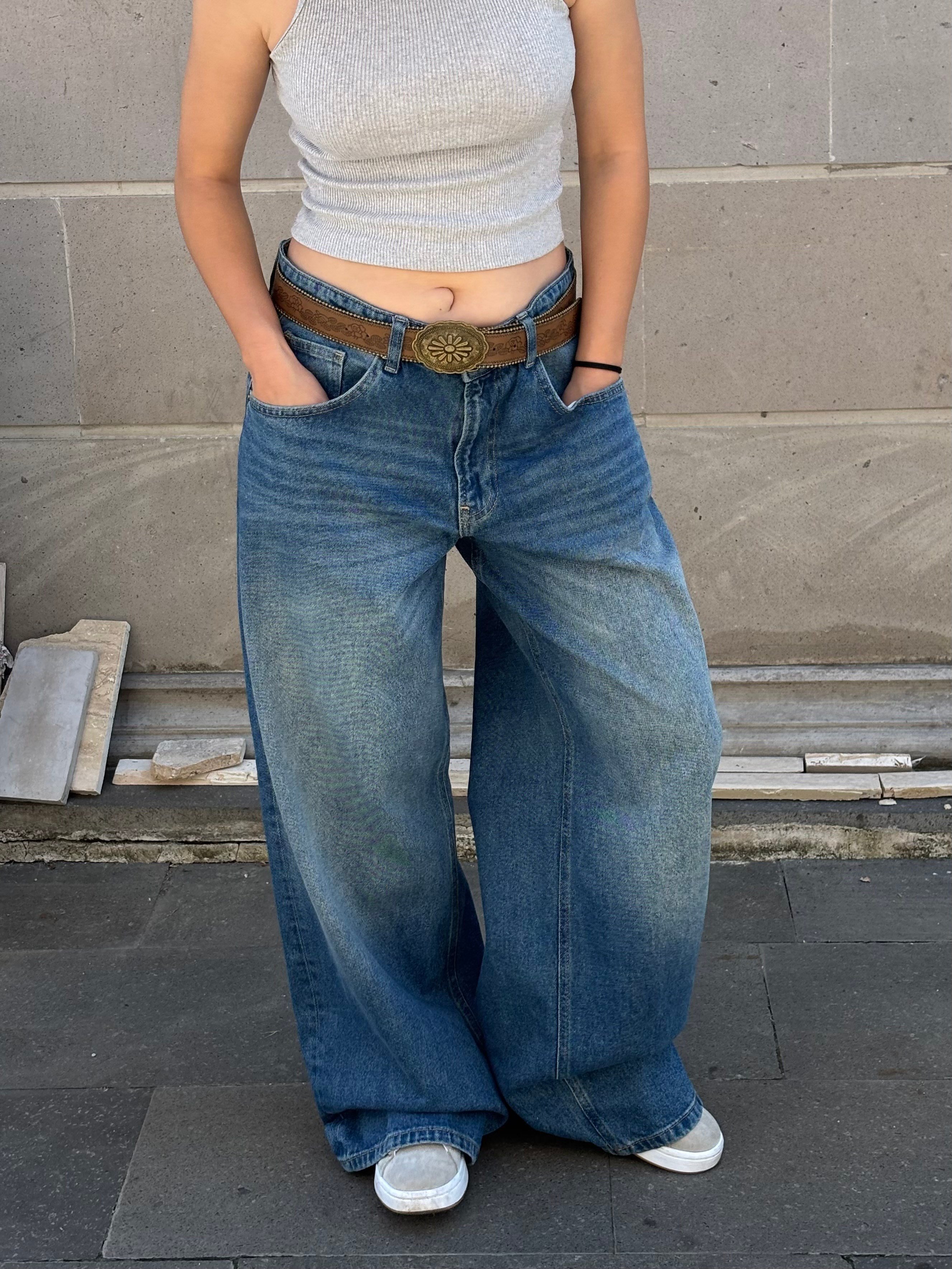 Premium Original-Blue Eskitmeli Ultra Baggy Jean