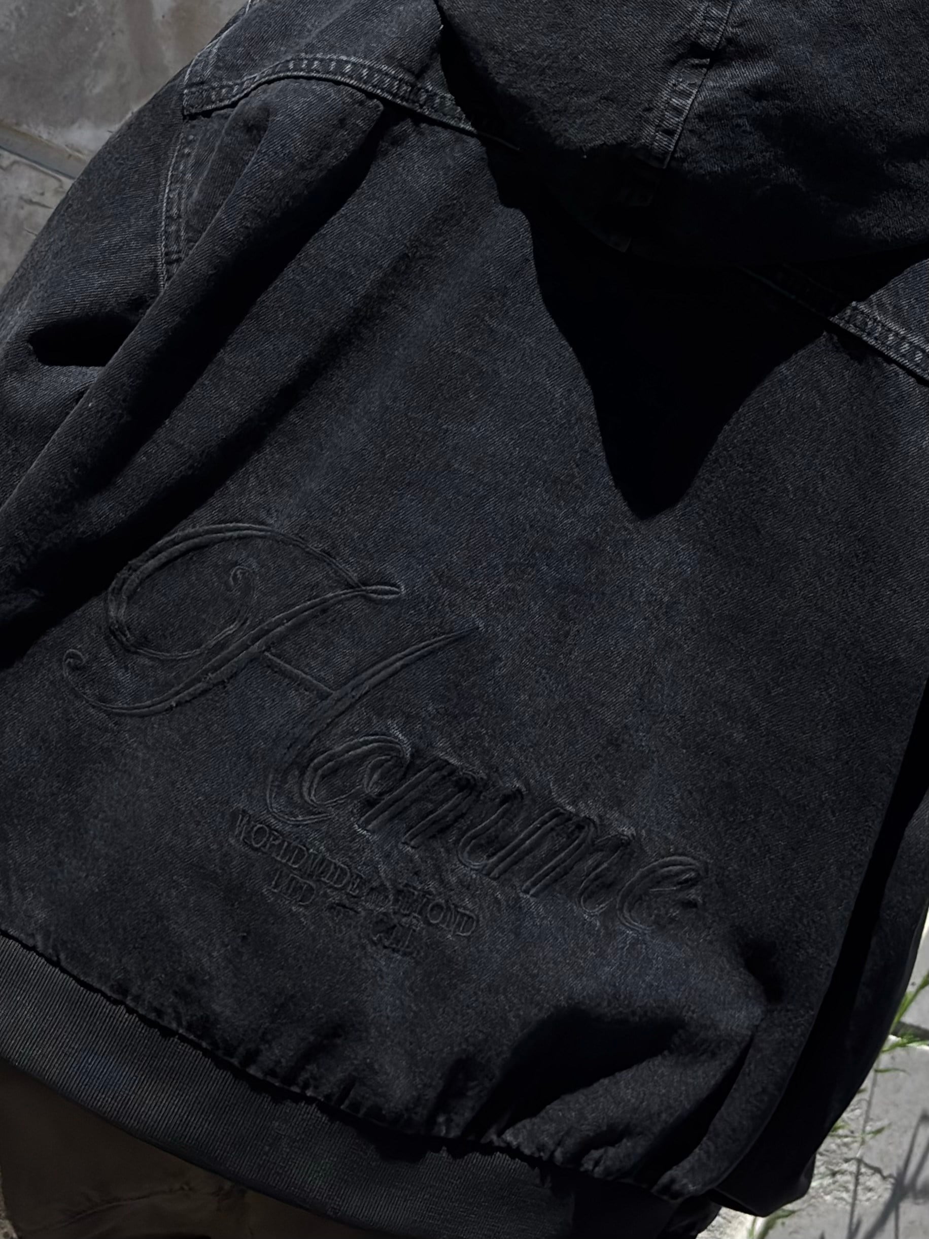 Premium Oversized Boxy Denim Embroidered Jacket