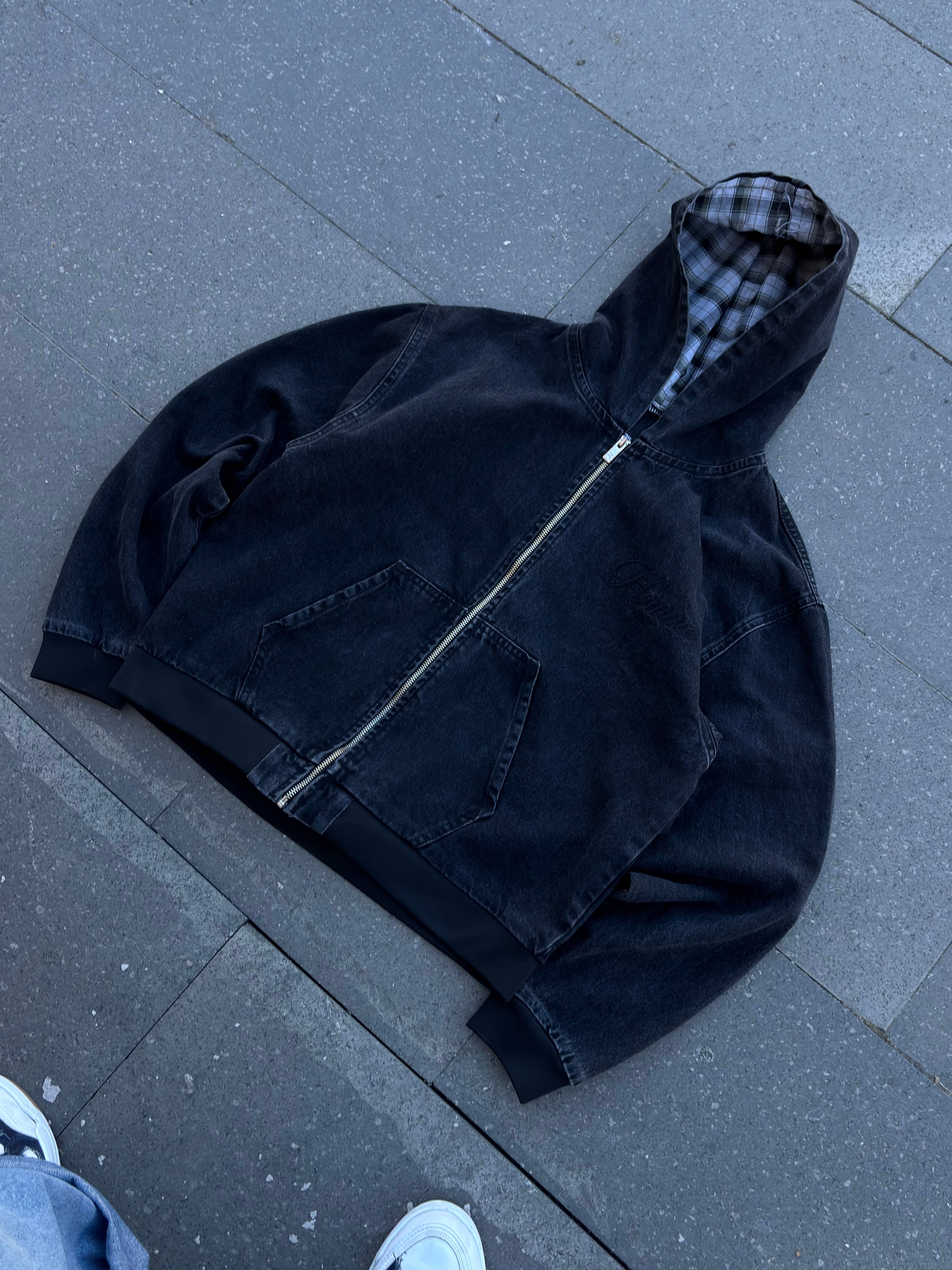 Premium Oversized Boxy Denim Embroidered Jacket
