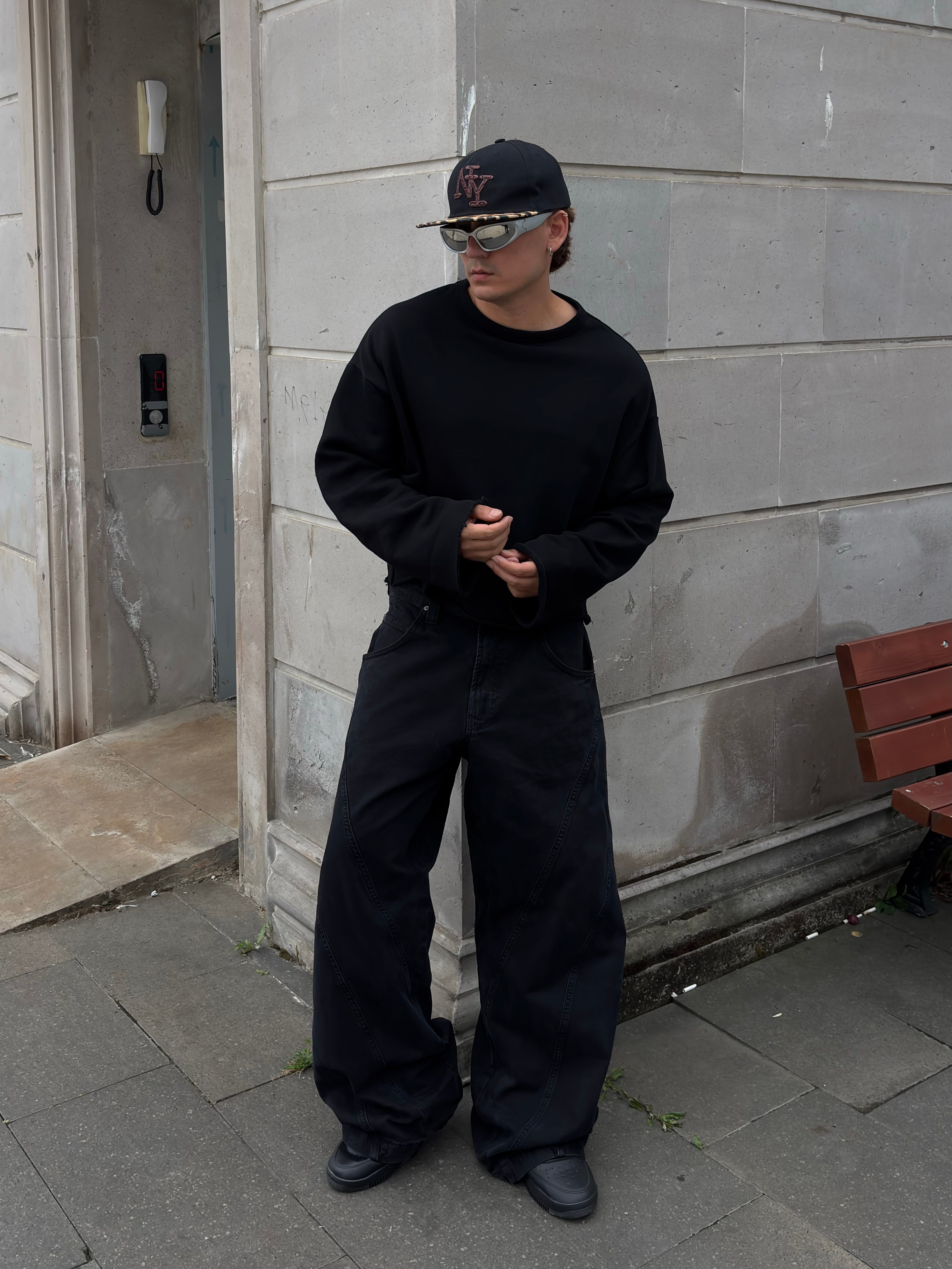 Premium Parallel Stitch Baggy Denim Jeans