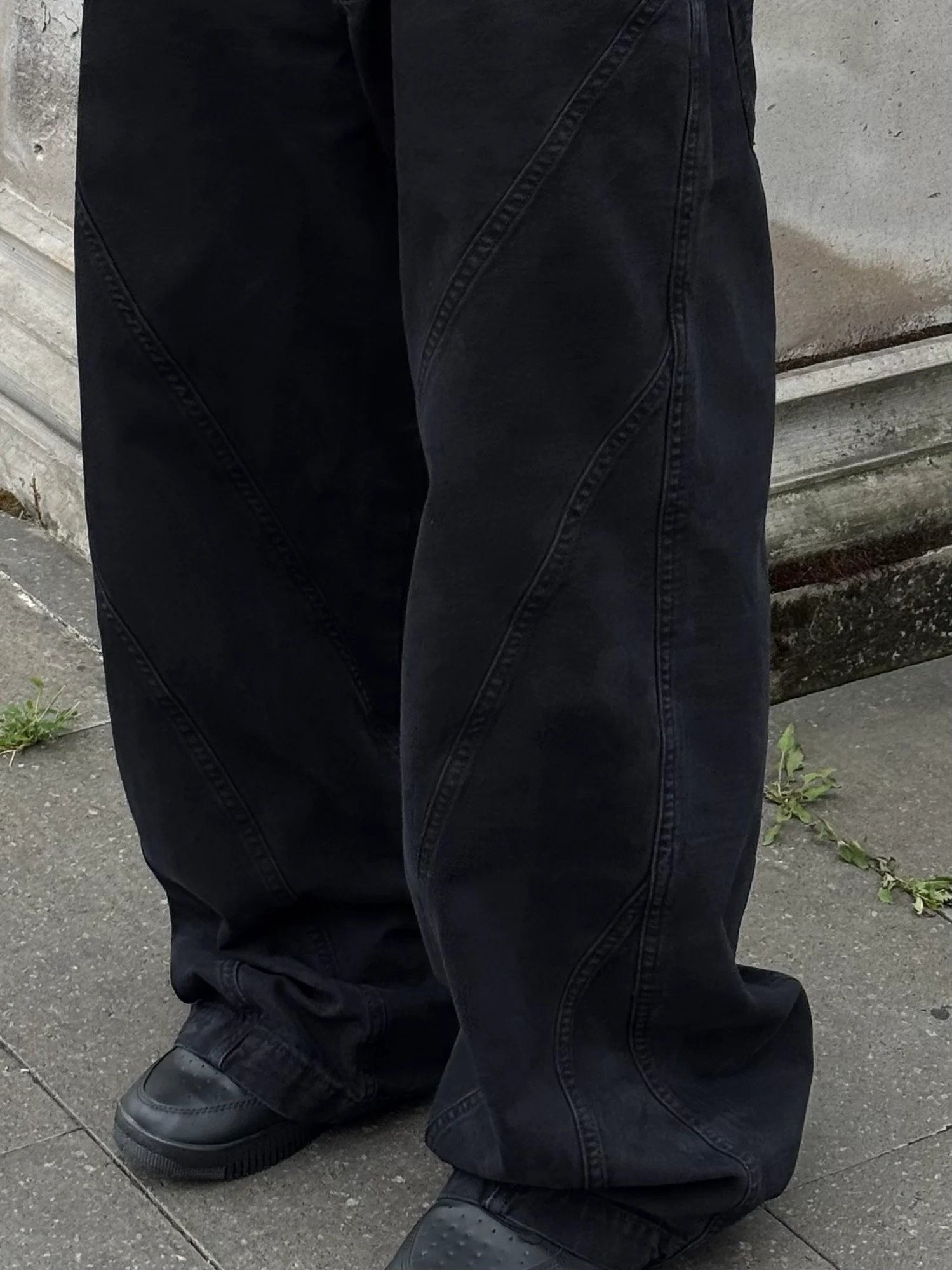 Premium Parallel Stitch Baggy Denim Jeans