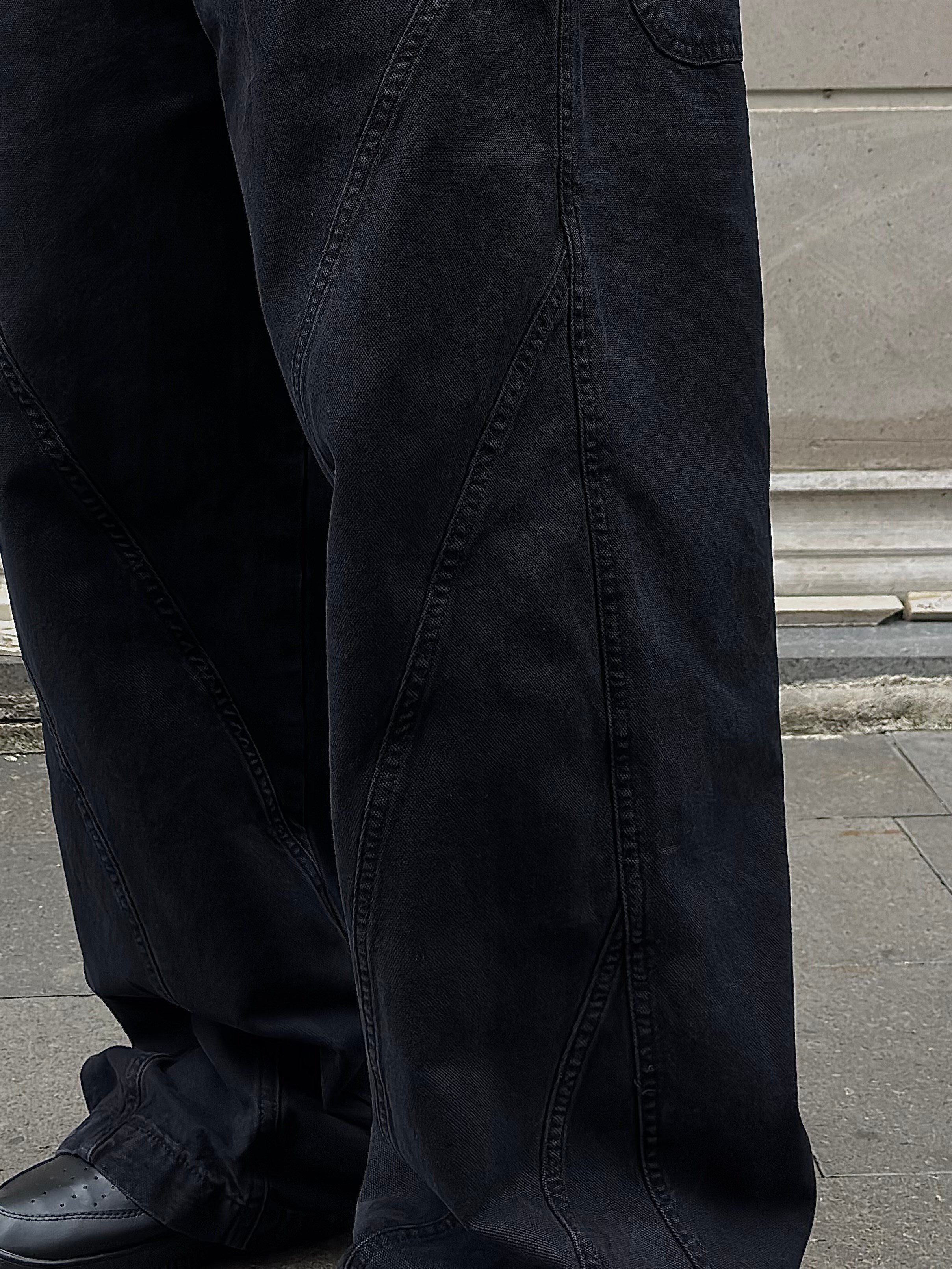 Premium Parallel Stitch Baggy Denim Jeans