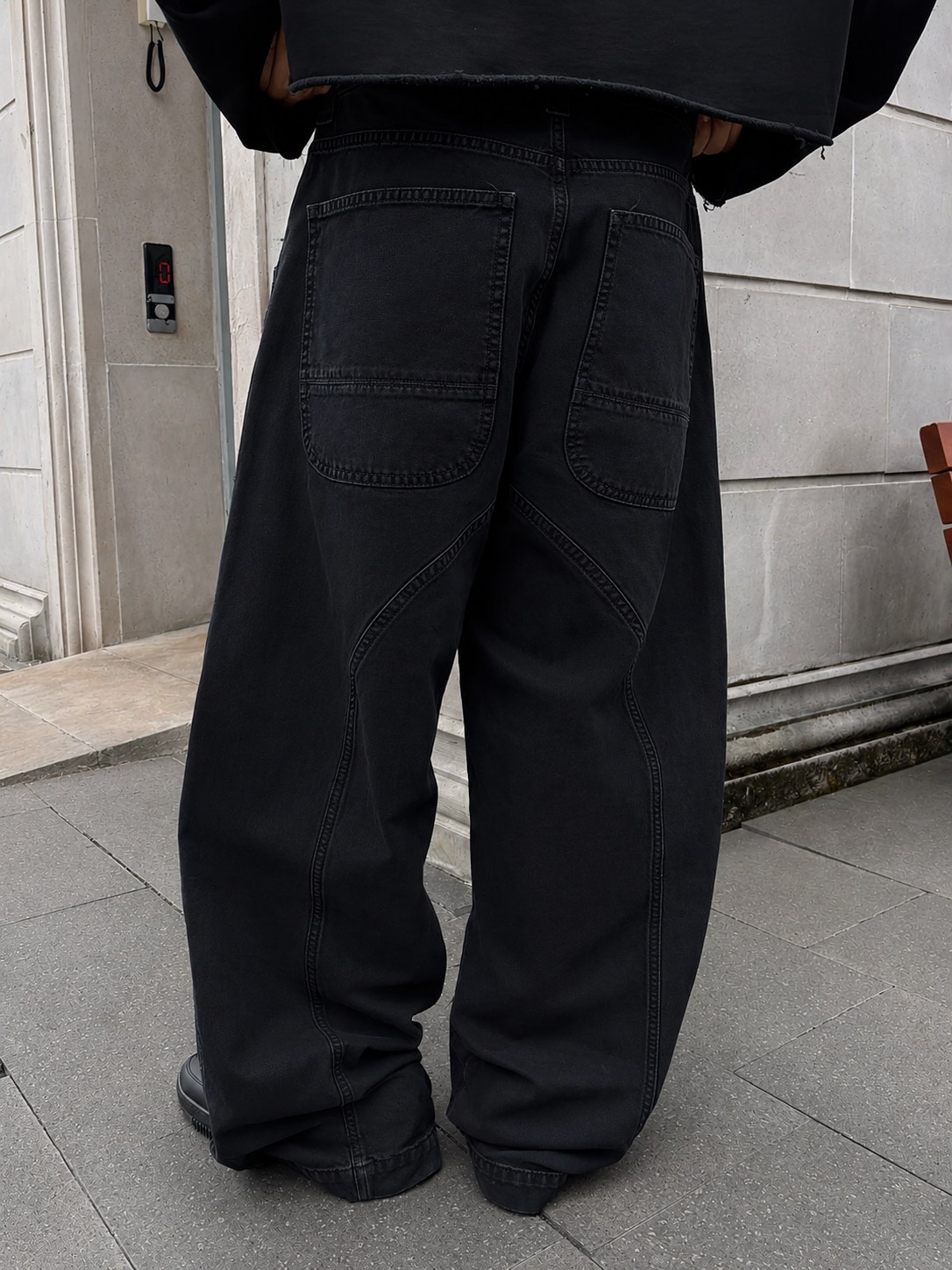 Premium Parallel Stitch Baggy Denim Jeans