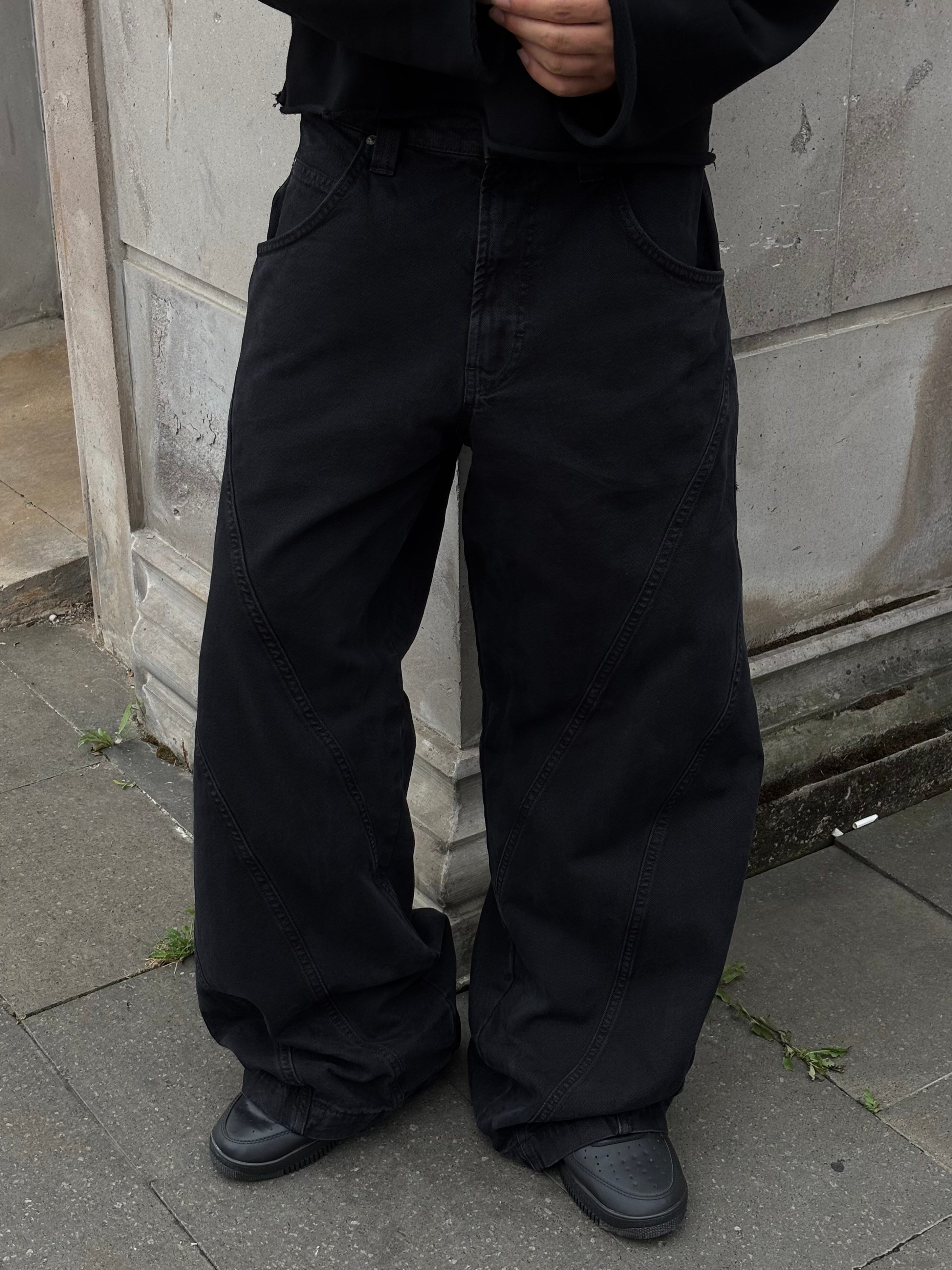 Premium Parallel Stitch Baggy Denim Jeans