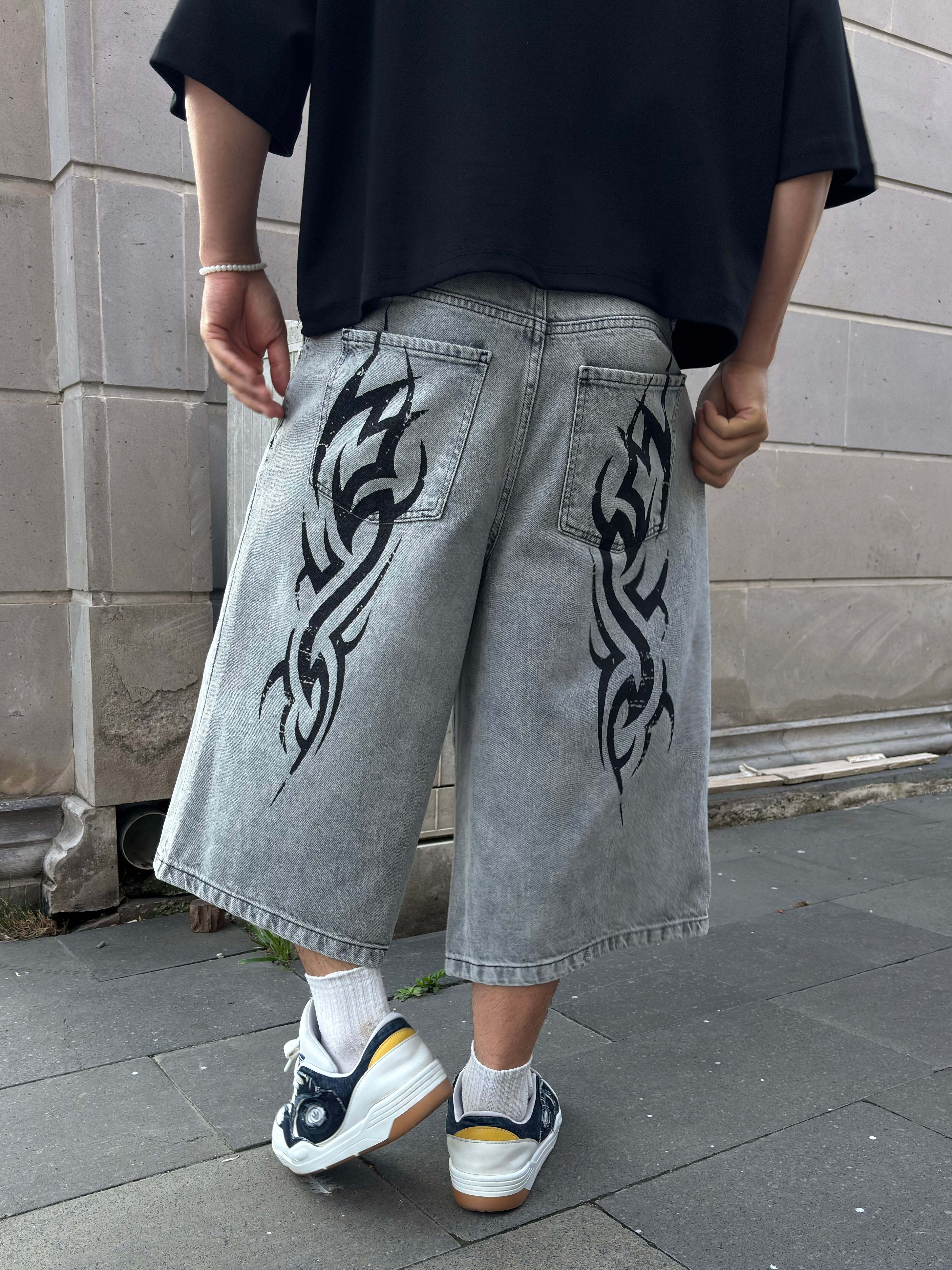 Premium Phantom Tribal Baggy Unisex Jorts
