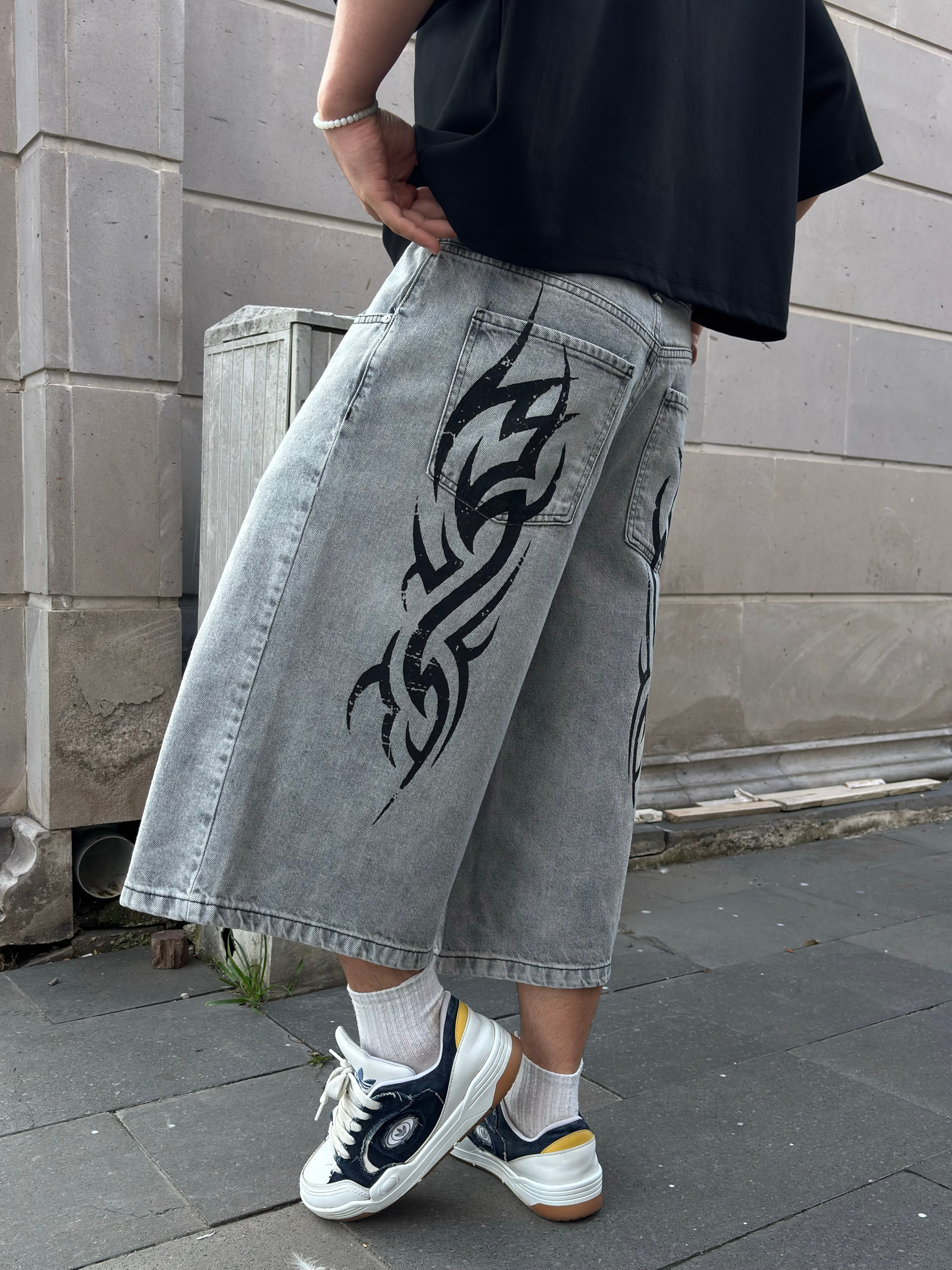 Premium Phantom Tribal Baggy Unisex Jorts
