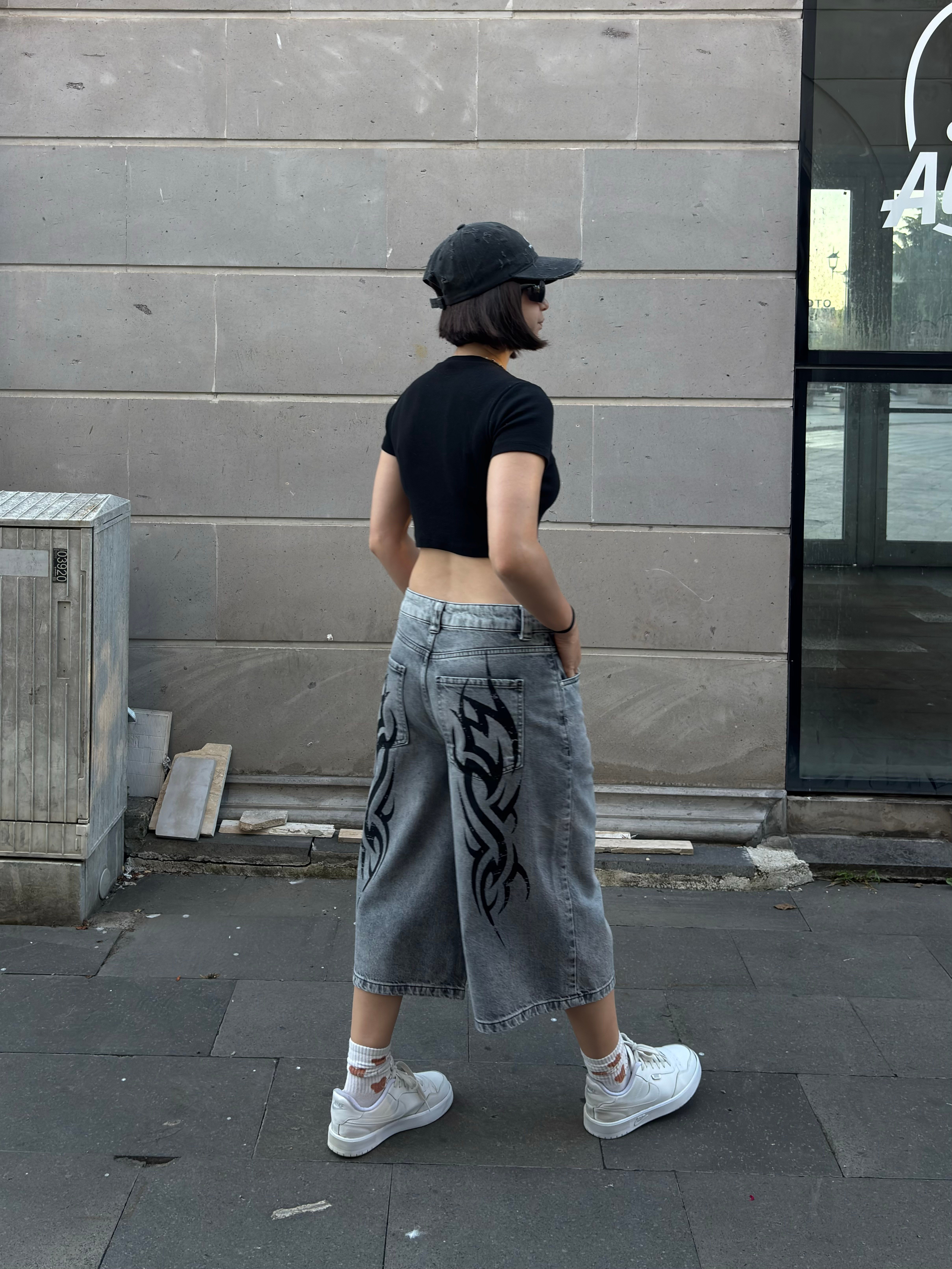 Premium Phantom Tribal Baggy Unisex Jorts