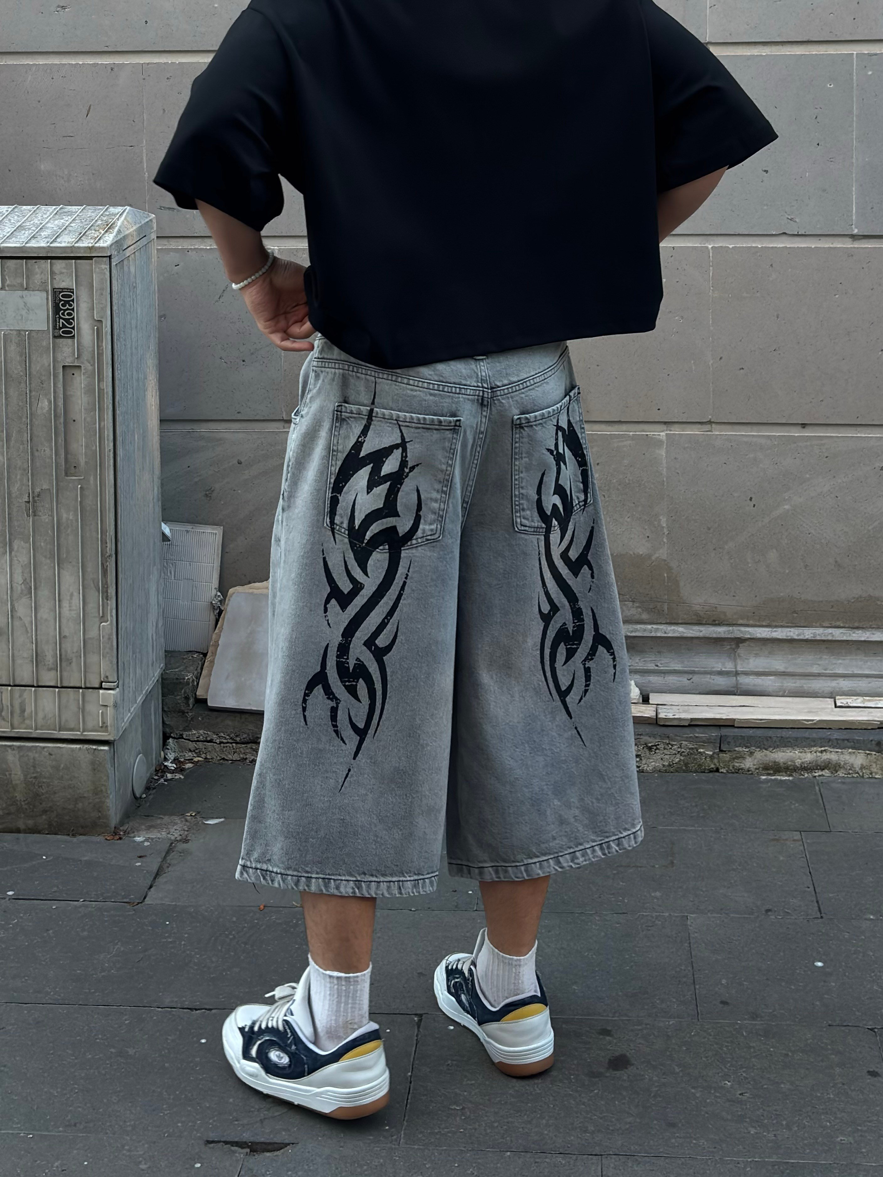 Premium Phantom Tribal Baggy Unisex Jorts
