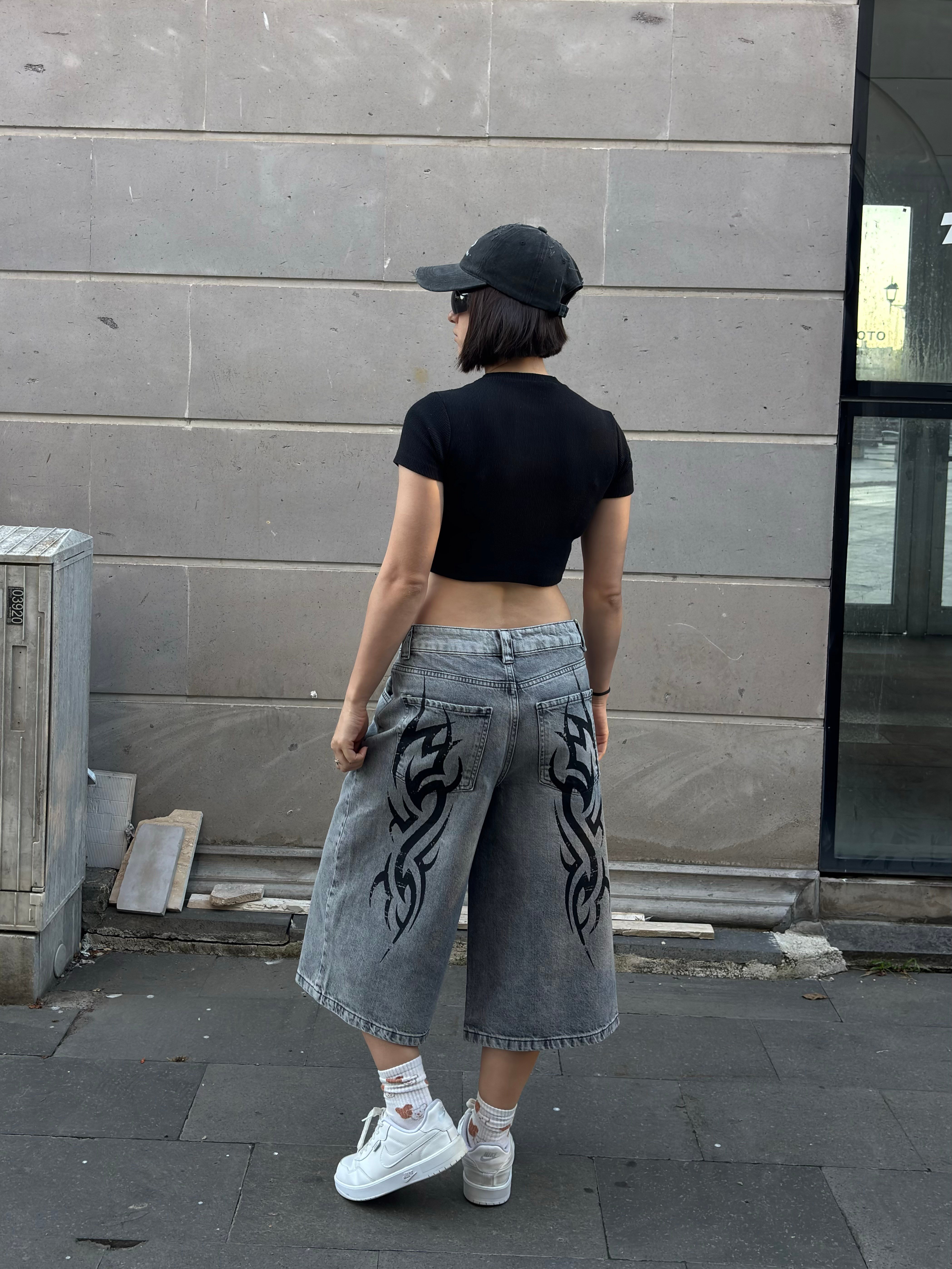 Premium Phantom Tribal Baggy Unisex Jorts
