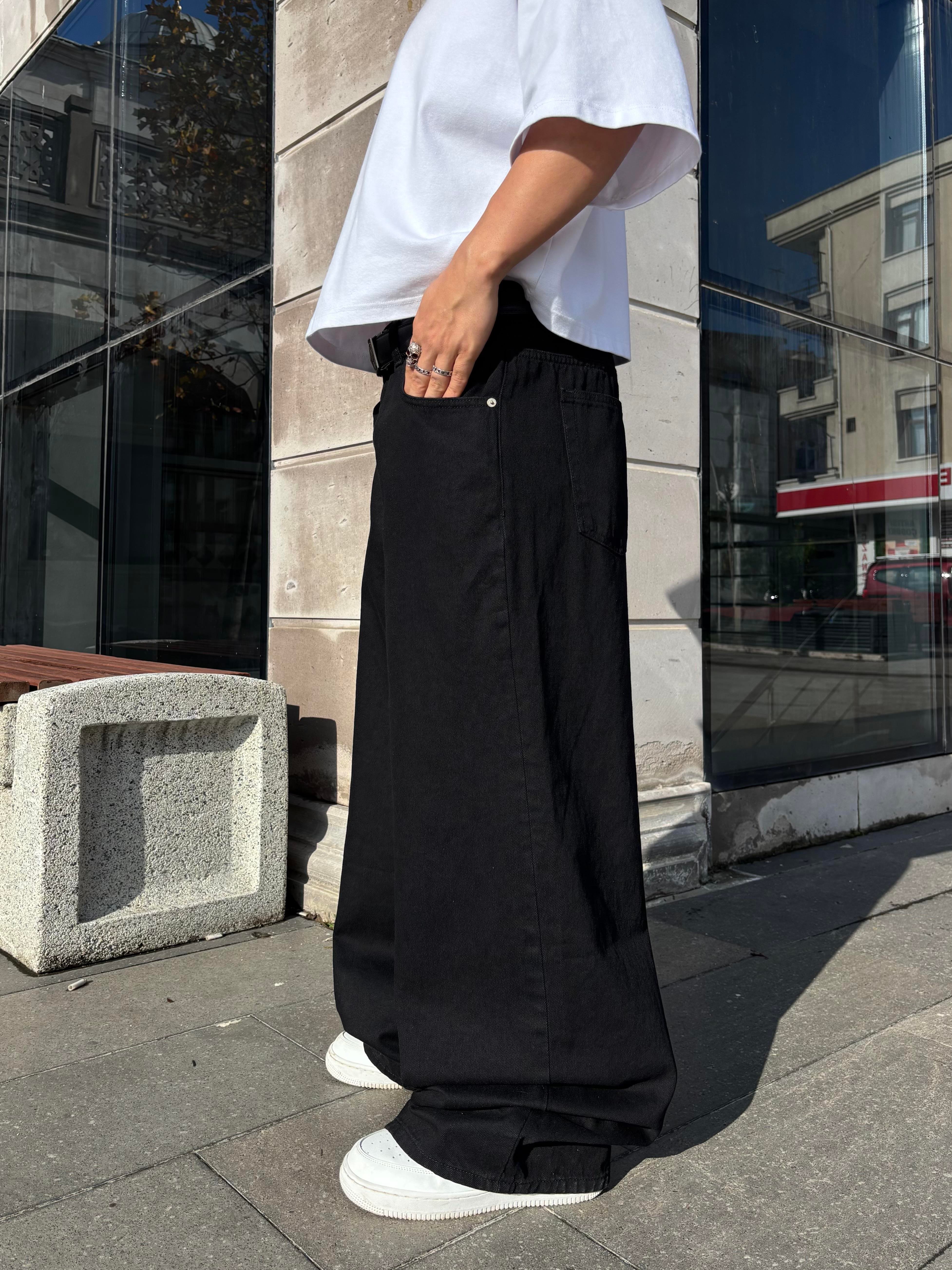 Premium Pİtch Black Ekstreme Baggy Jean