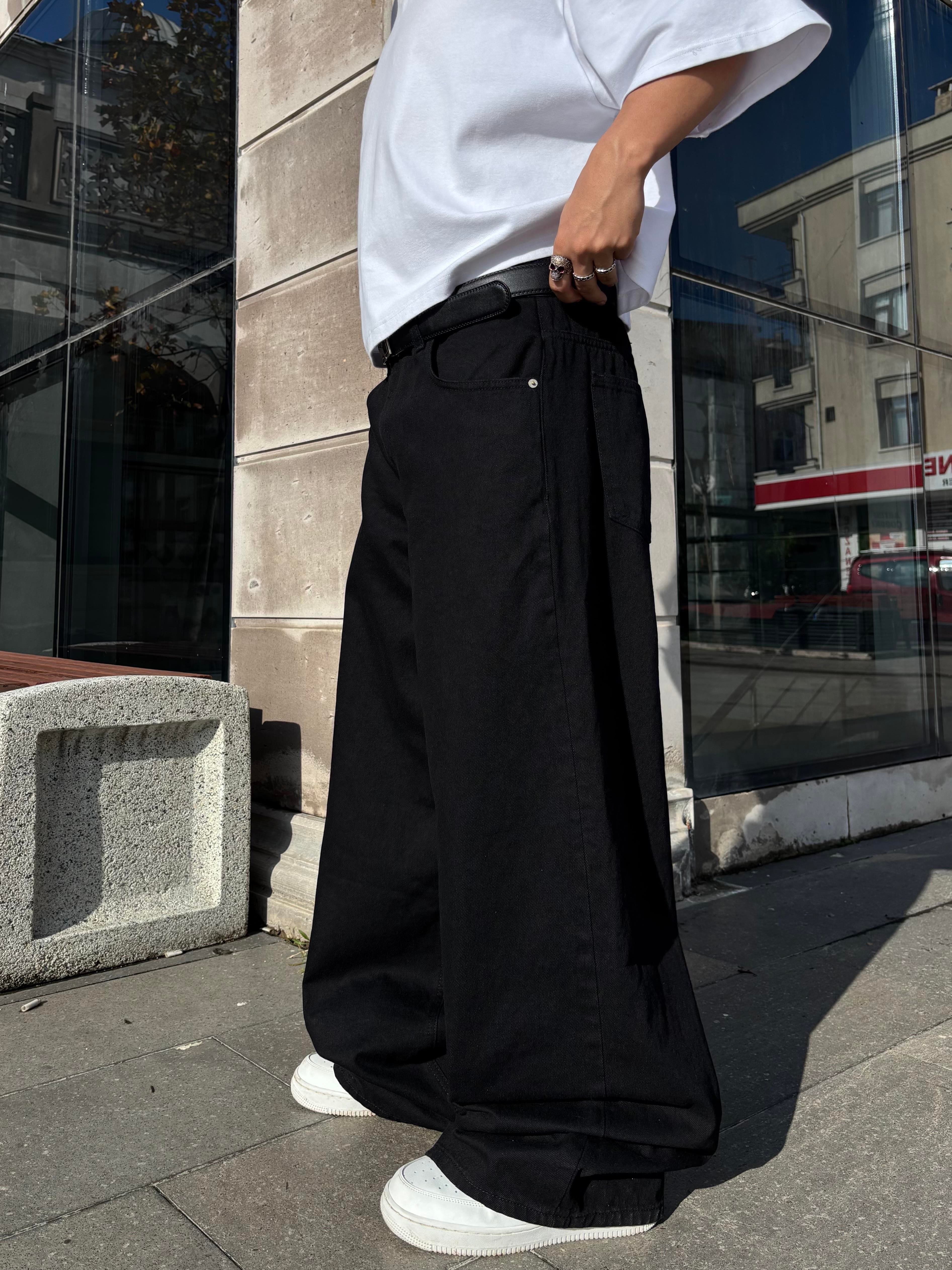 Premium Pİtch Black Ekstreme Baggy Jean