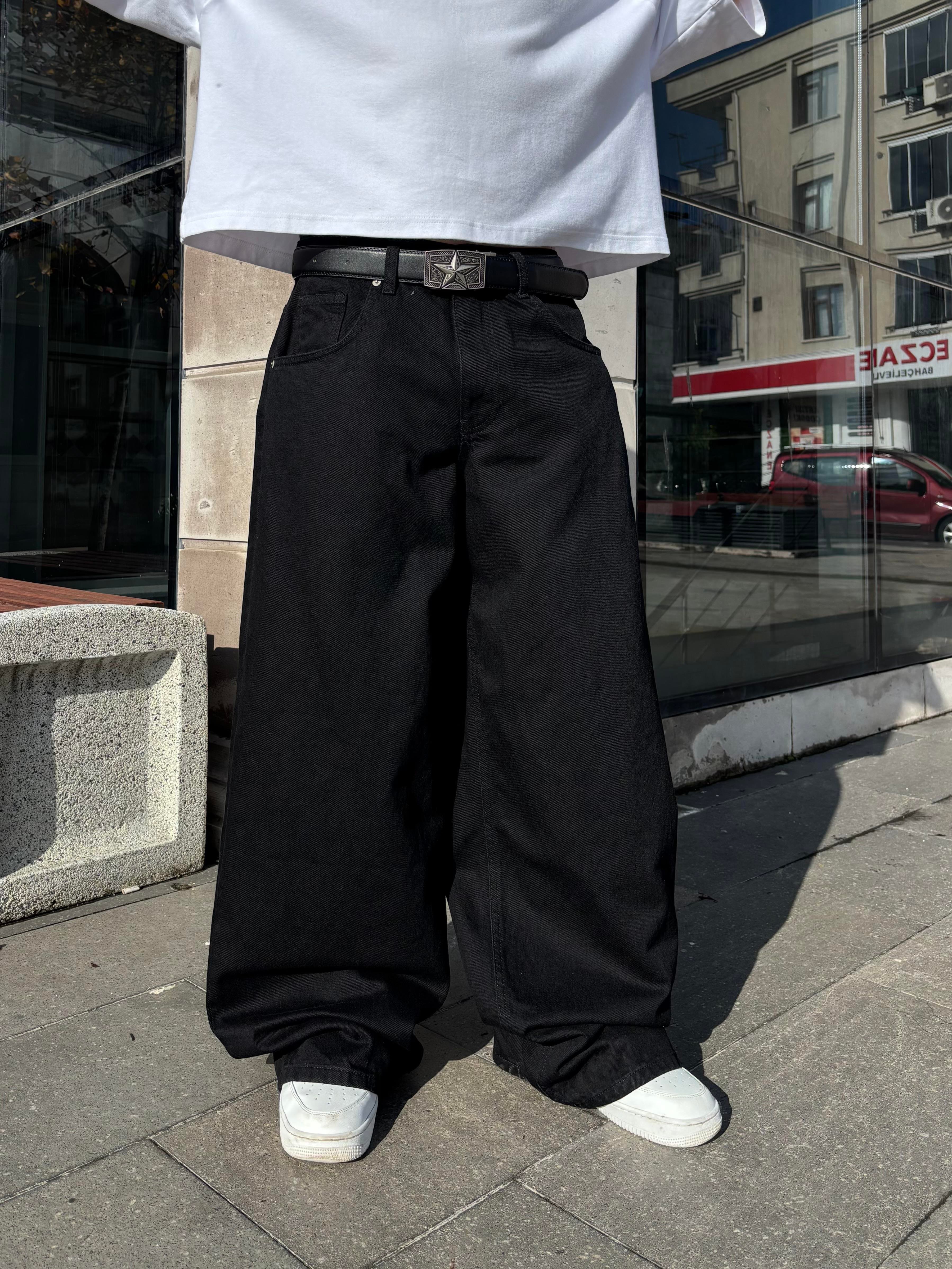 Premium Pİtch Black Ekstreme Baggy Jean
