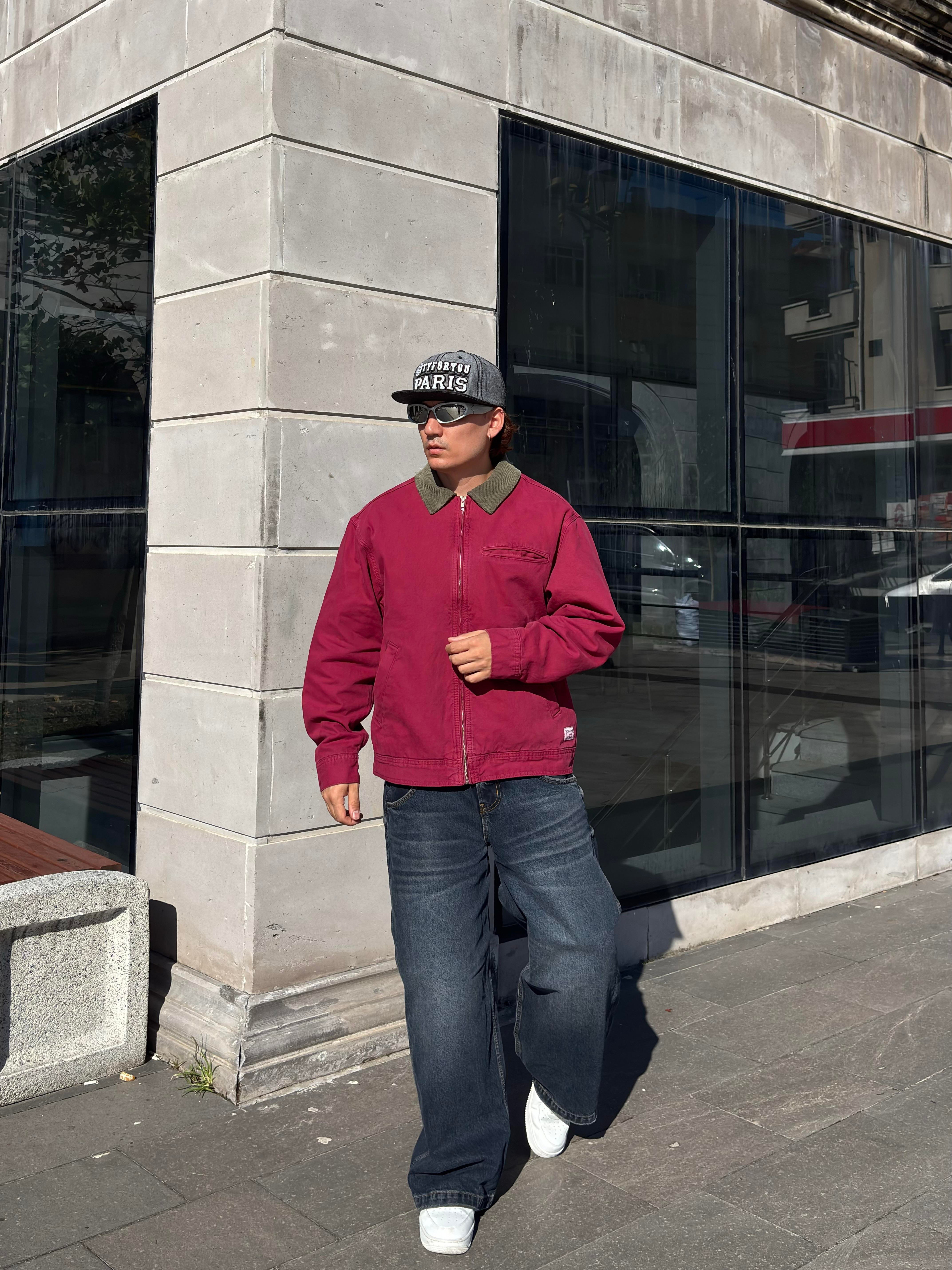 Premium Red Alba Worker Jacket