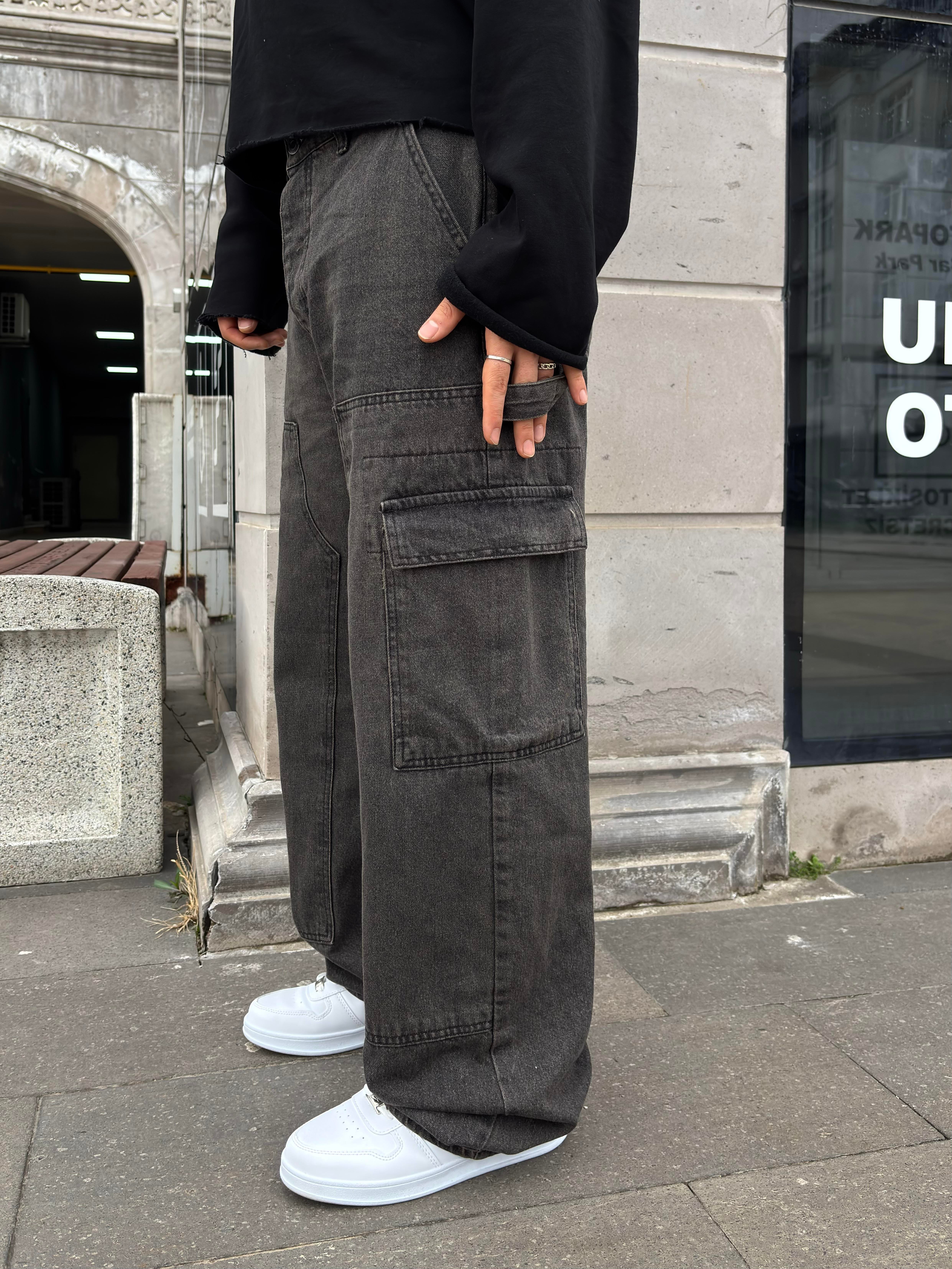 Premium Shadow Carperter Denim Cargo Pants