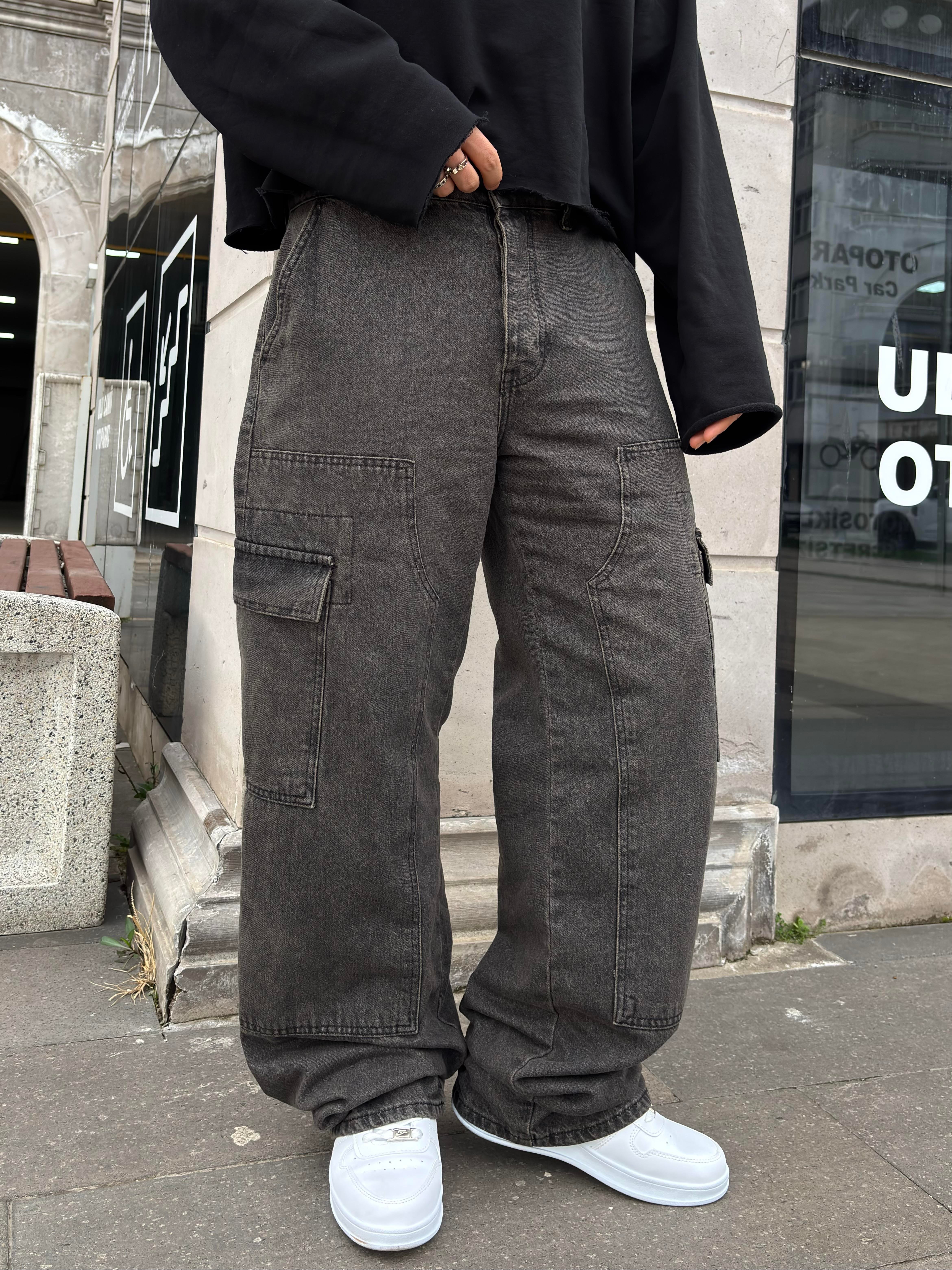 Premium Shadow Carperter Denim Cargo Pants