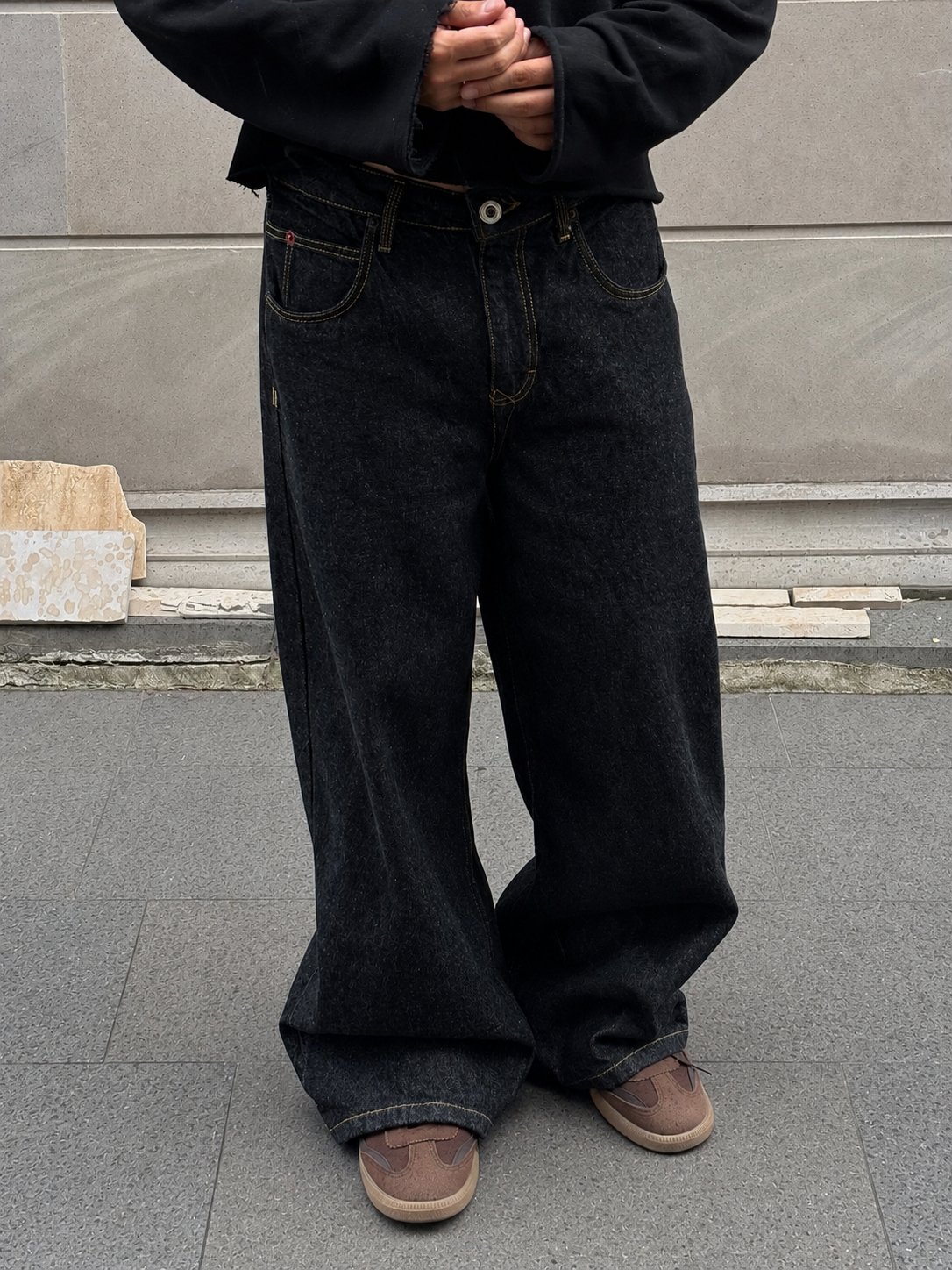 Premium Stamped Jaya Baggy Denim Jeans