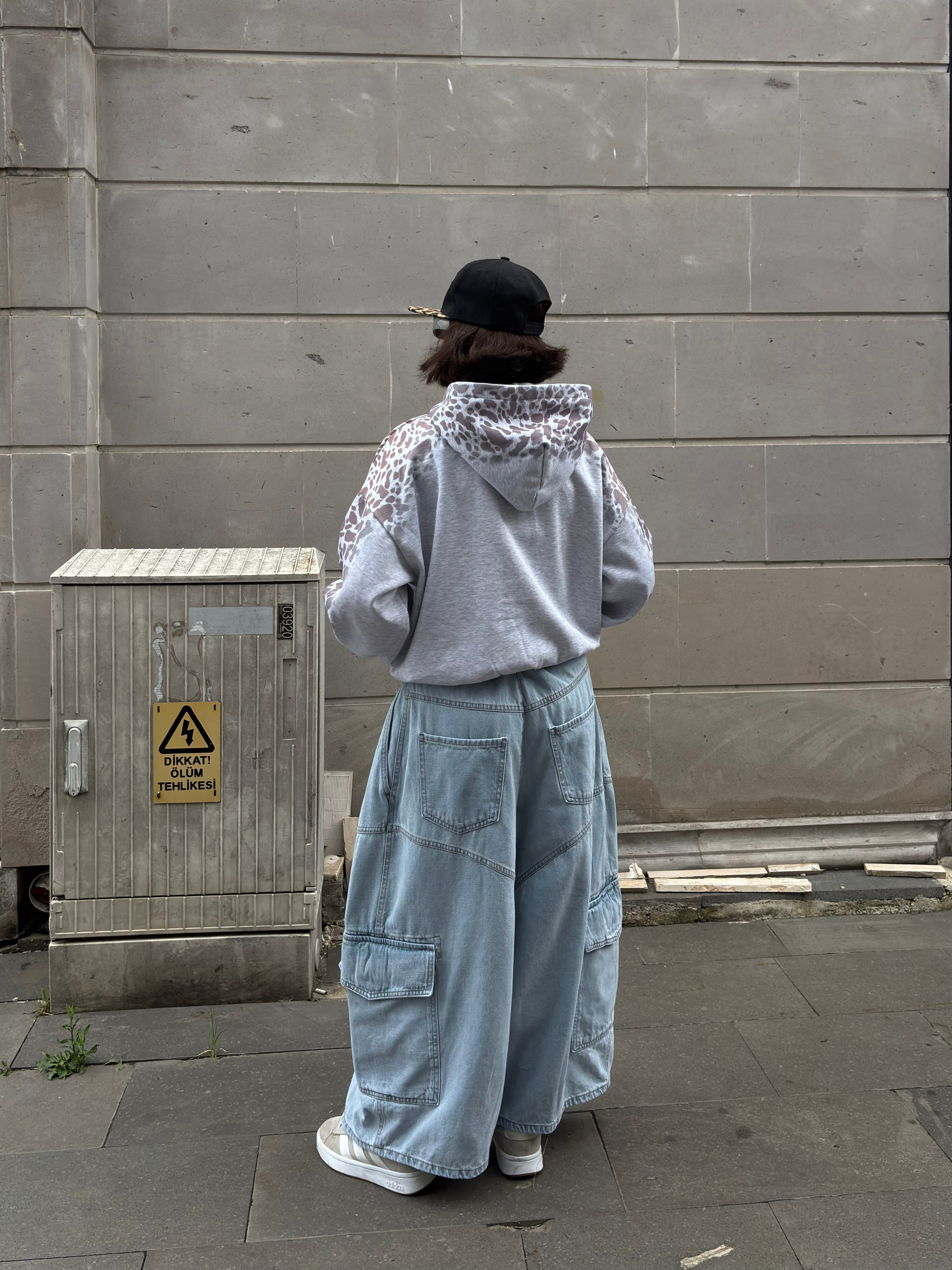 Premium Stone Vein Camo Zip Boxy Fit  Hoodie