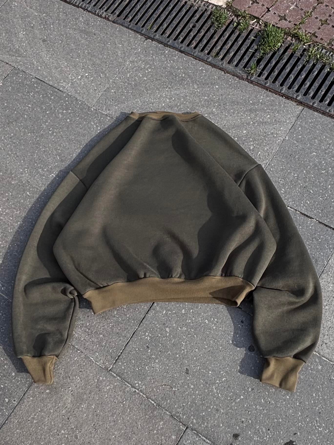 Premium Swamp Green Heavy Mold Stance Bomber Sweat