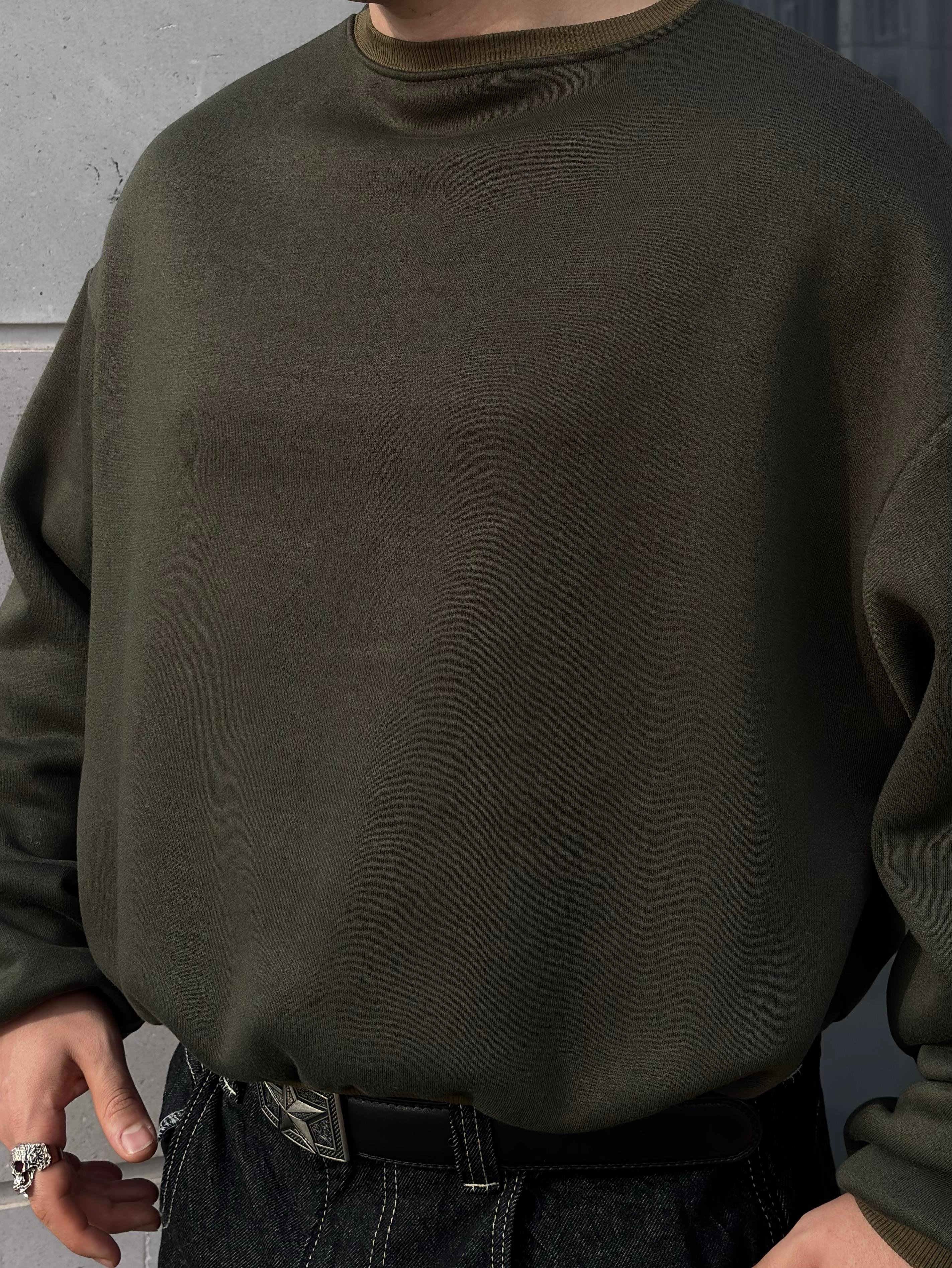 Premium Swamp Green Heavy Mold Stance Bomber Sweat