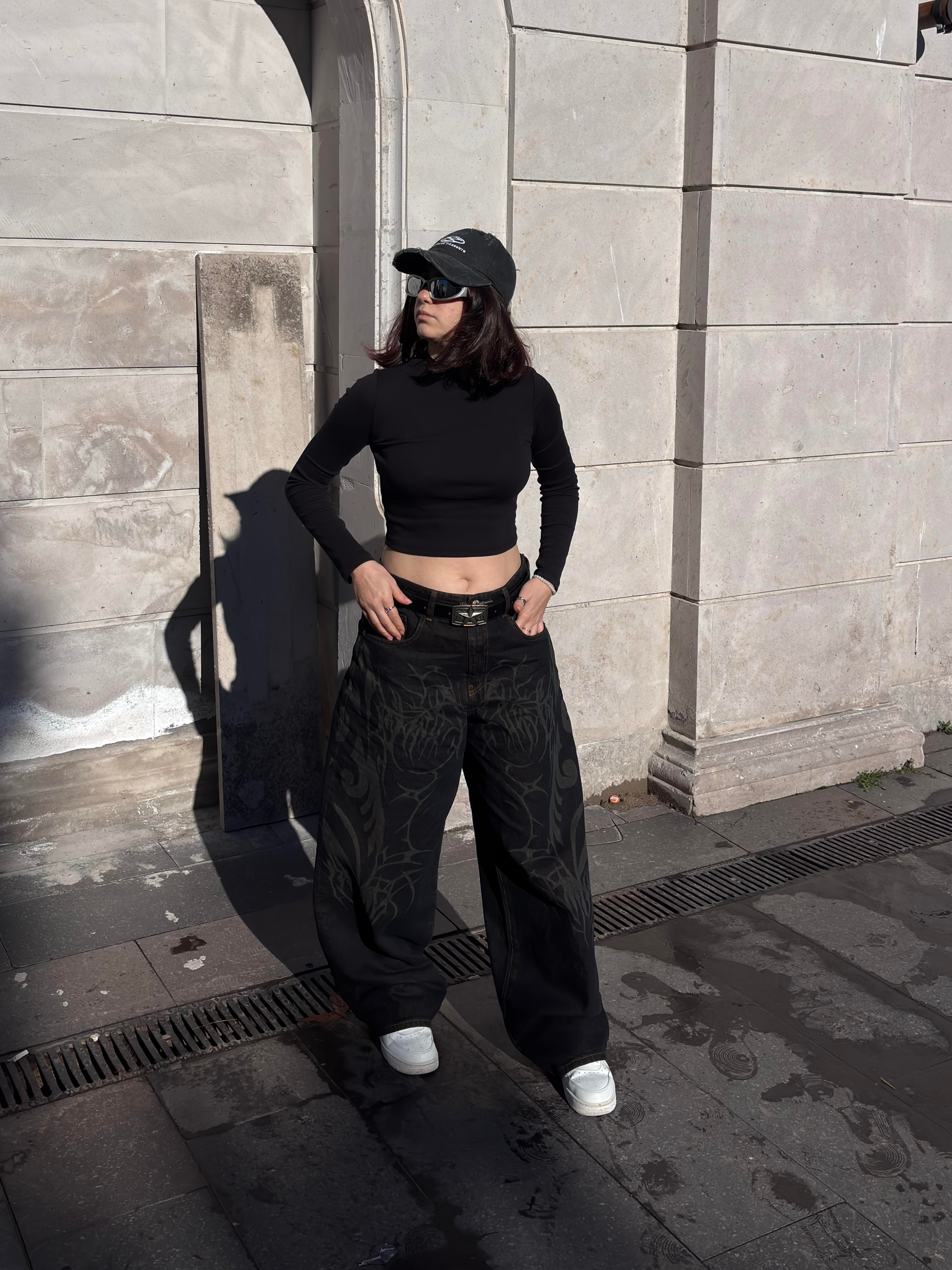 Premium Tribal Graphic Ekstreme Baggy Jeans