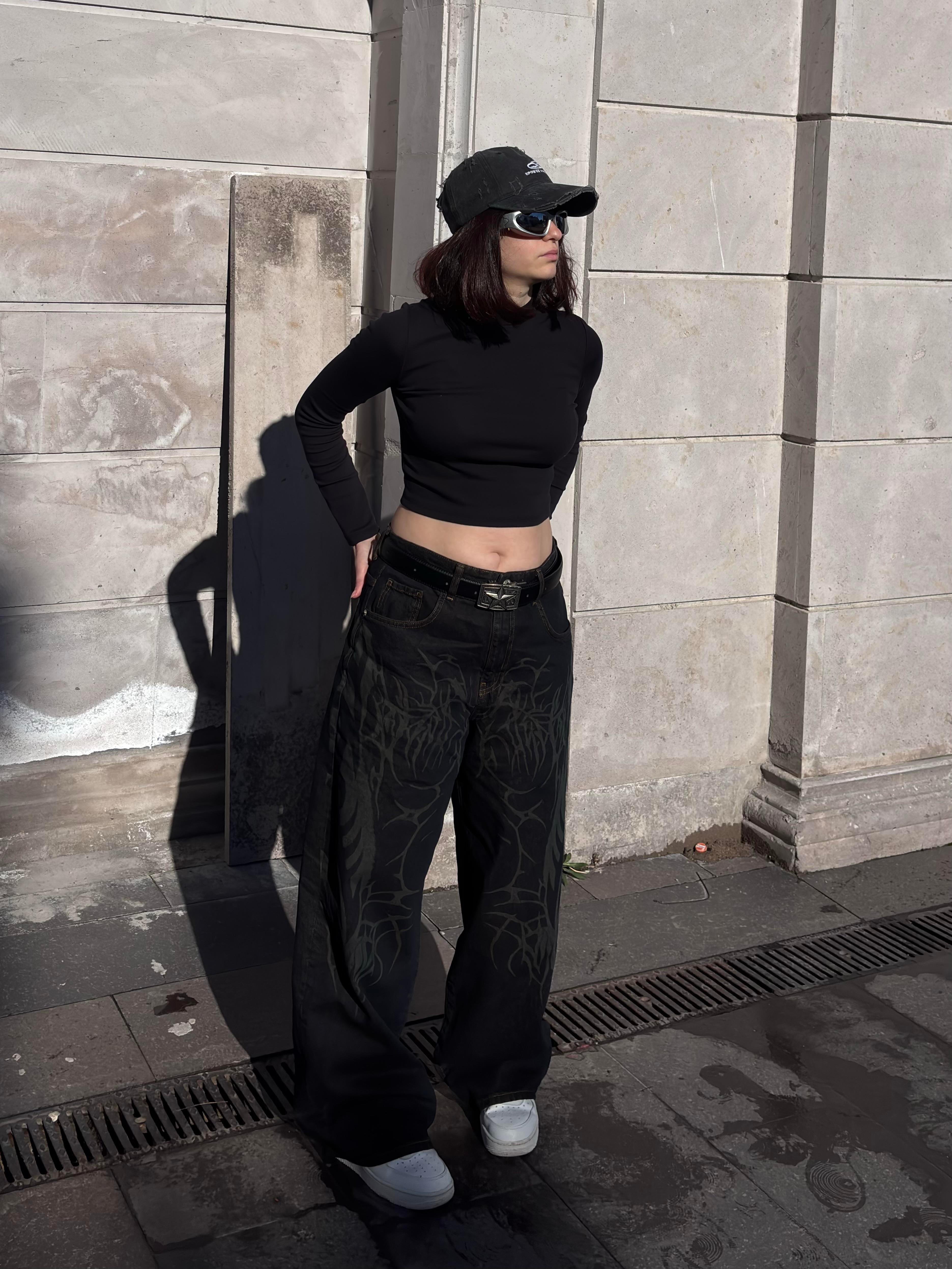 Premium Tribal Graphic Ekstreme Baggy Jeans
