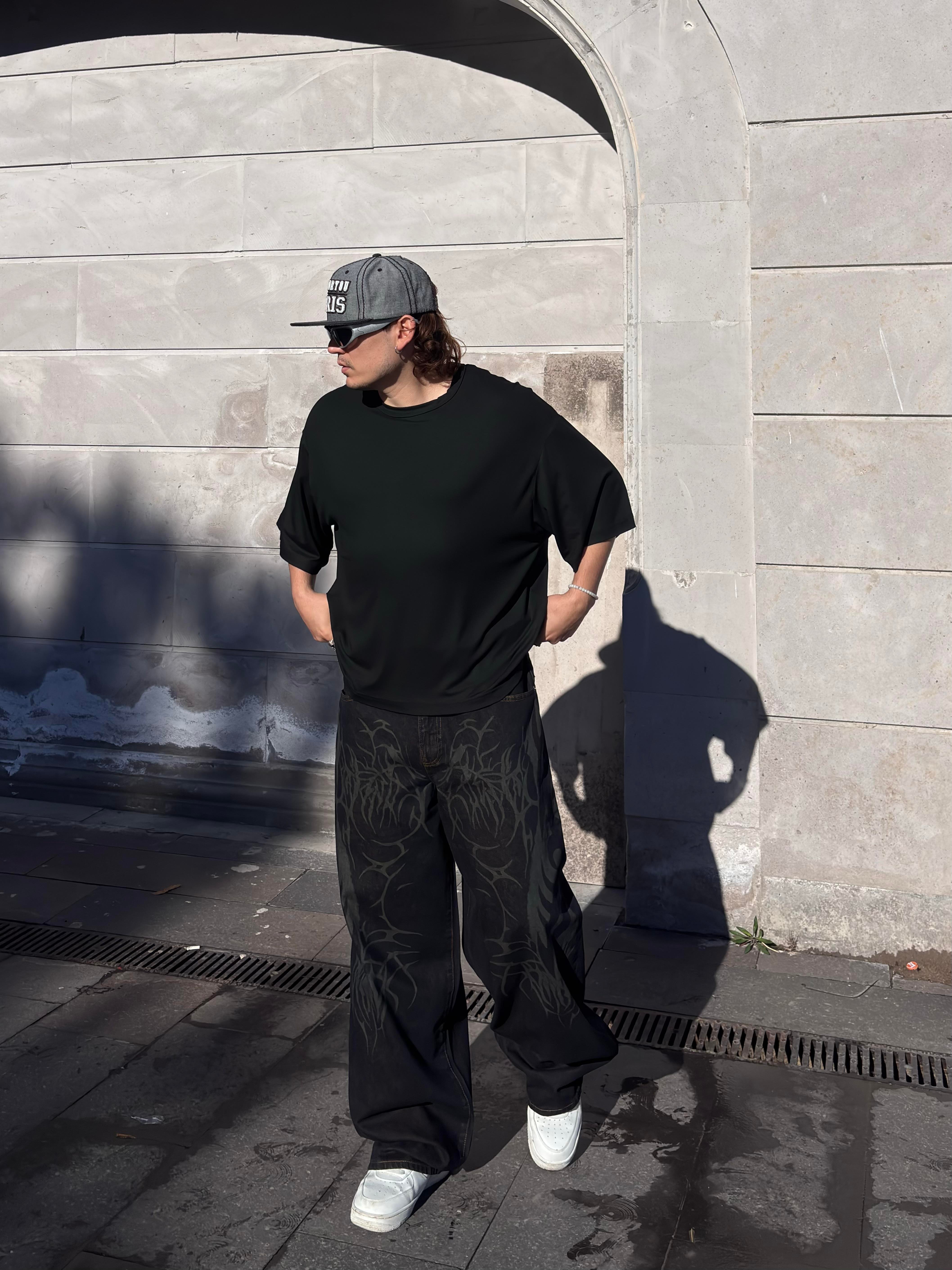 Premium Tribal Graphic Ekstreme Baggy Jeans