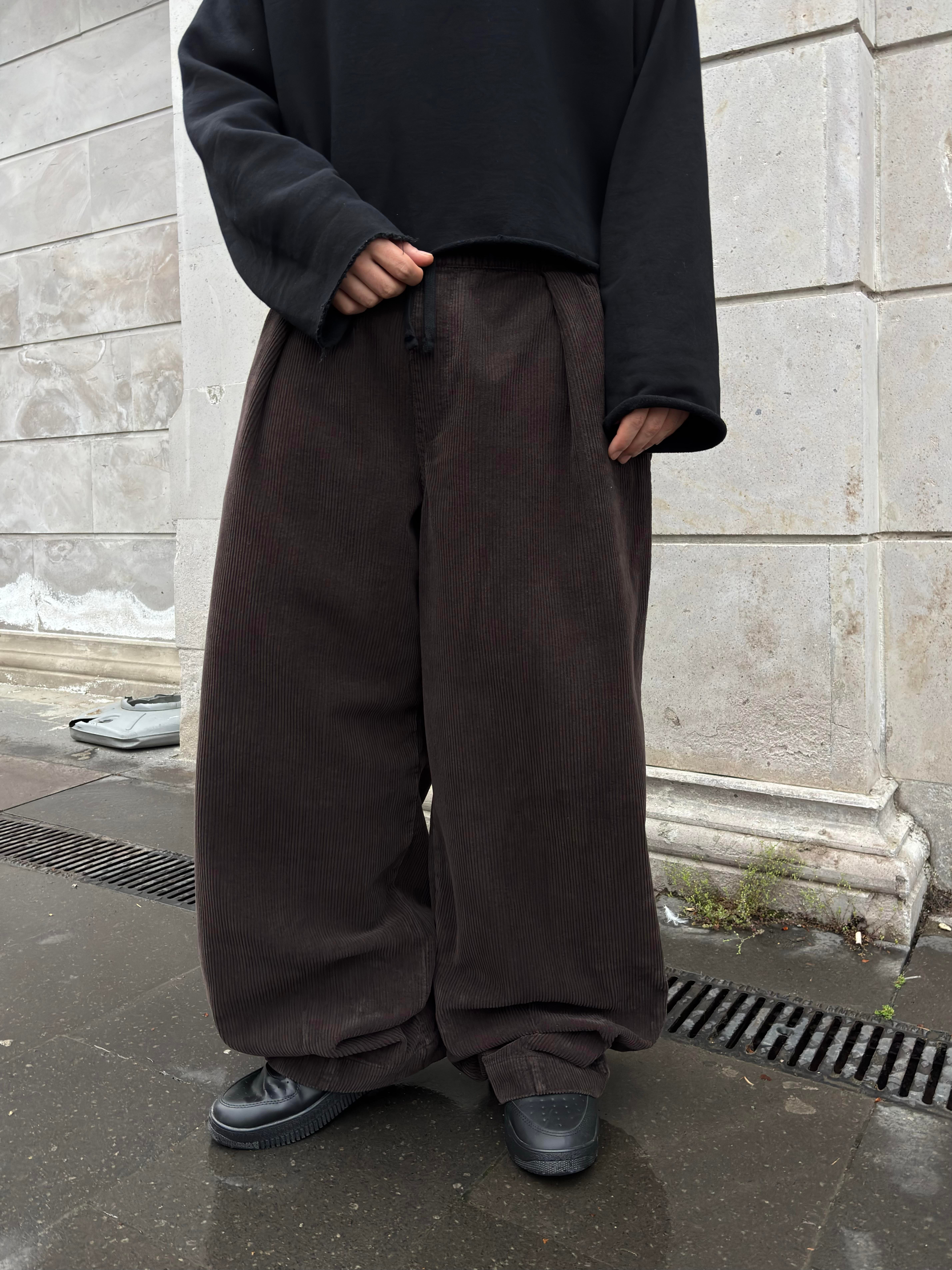 Premium Ultra Baggy Chocalate Bobbi Corduroy Pants