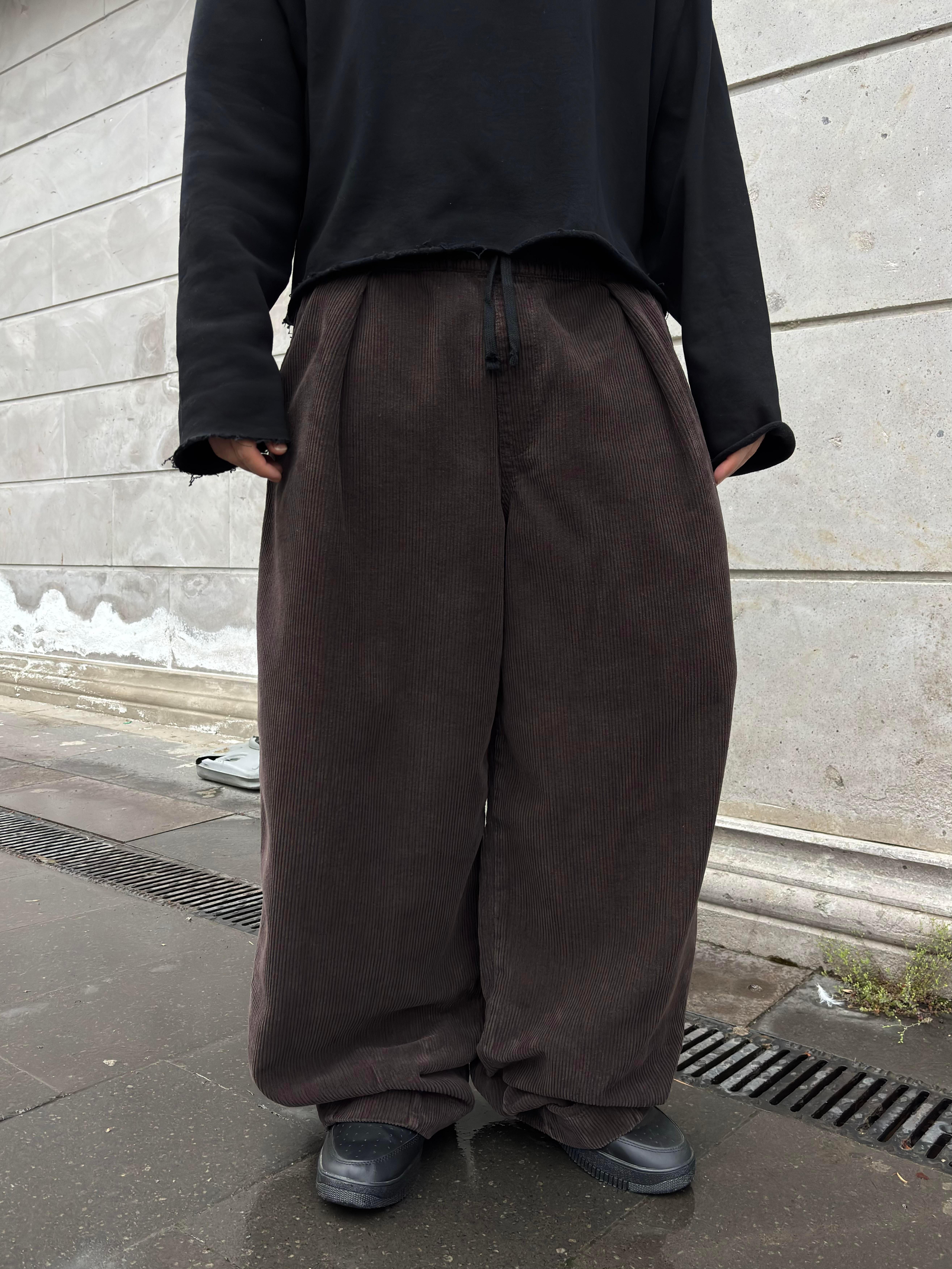 Premium Ultra Baggy Chocalate Bobbi Corduroy Pants