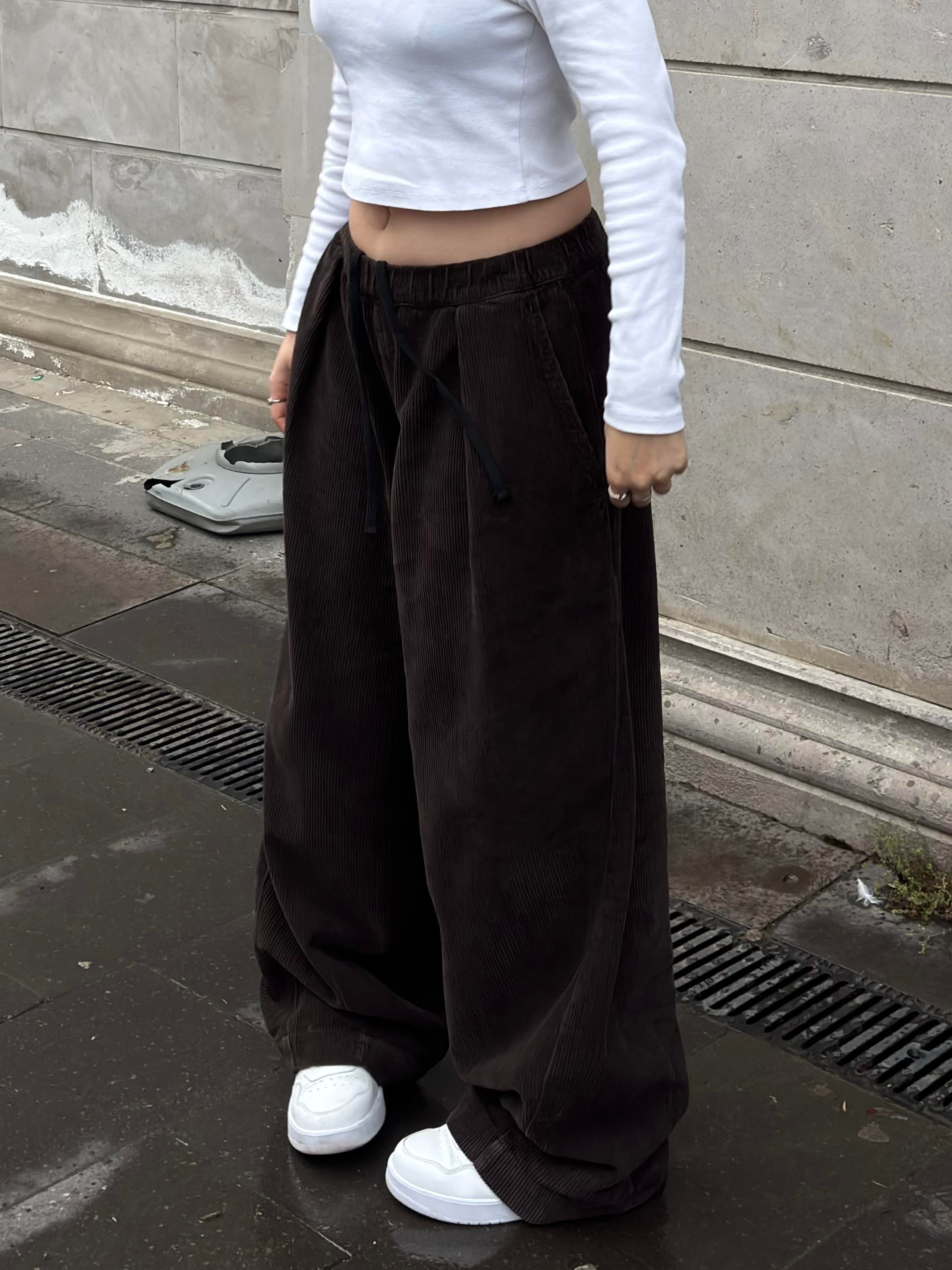 Premium Ultra Baggy Chocalate Bobbi Corduroy Pants