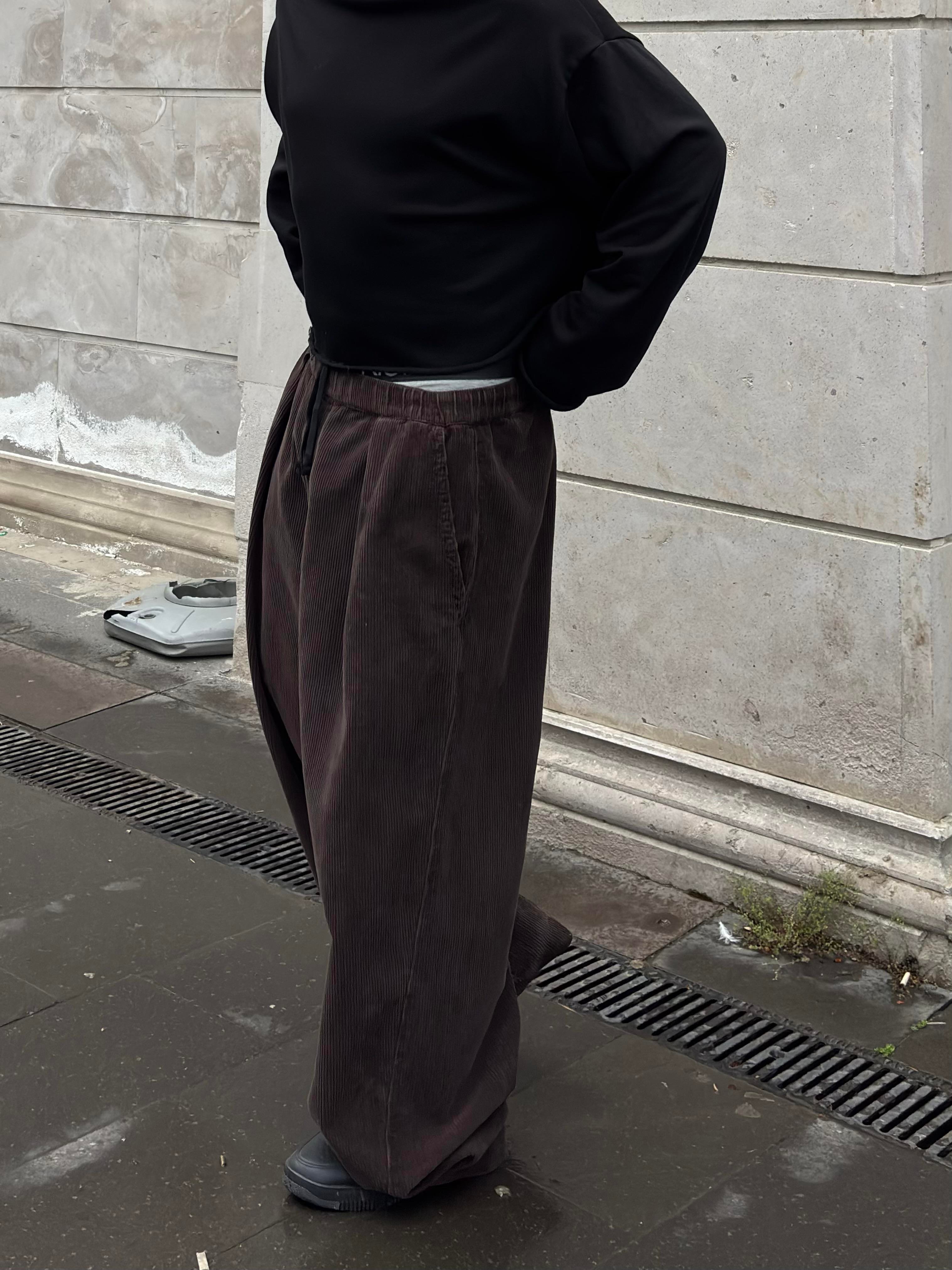 Premium Ultra Baggy Chocalate Bobbi Corduroy Pants