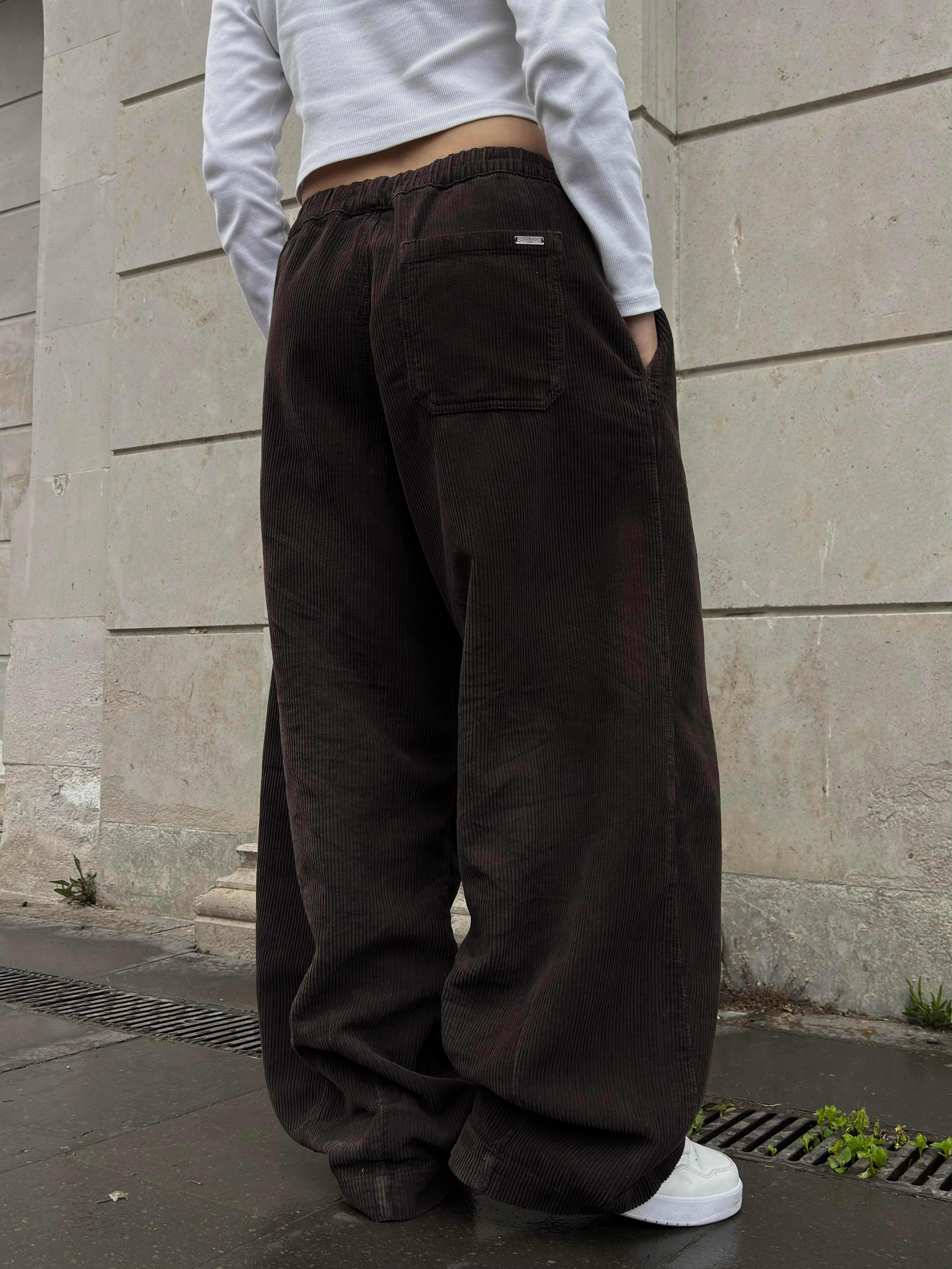 Premium Ultra Baggy Chocalate Bobbi Corduroy Pants