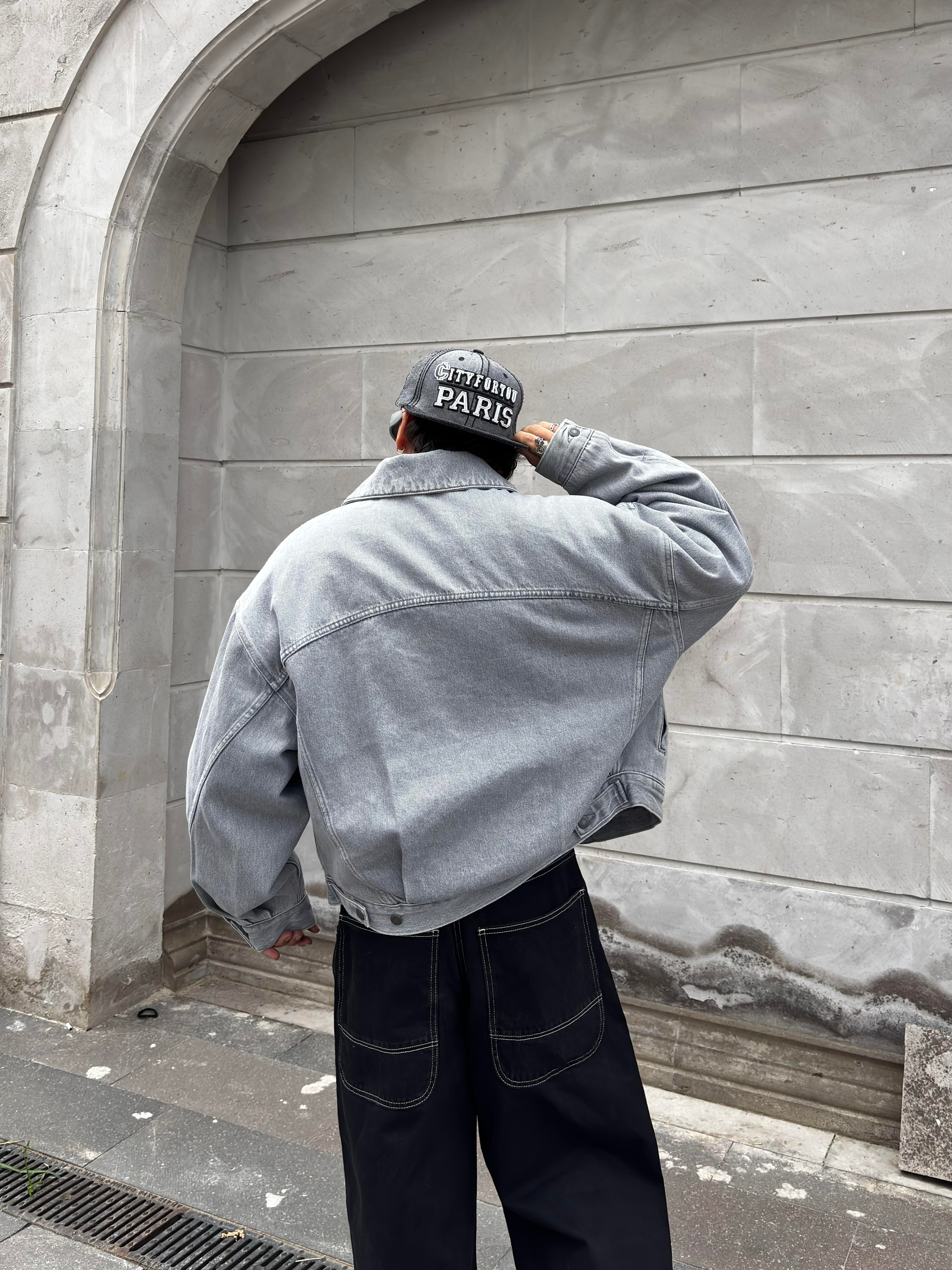 Premium Ultra Thick Denim Bomber Jacket