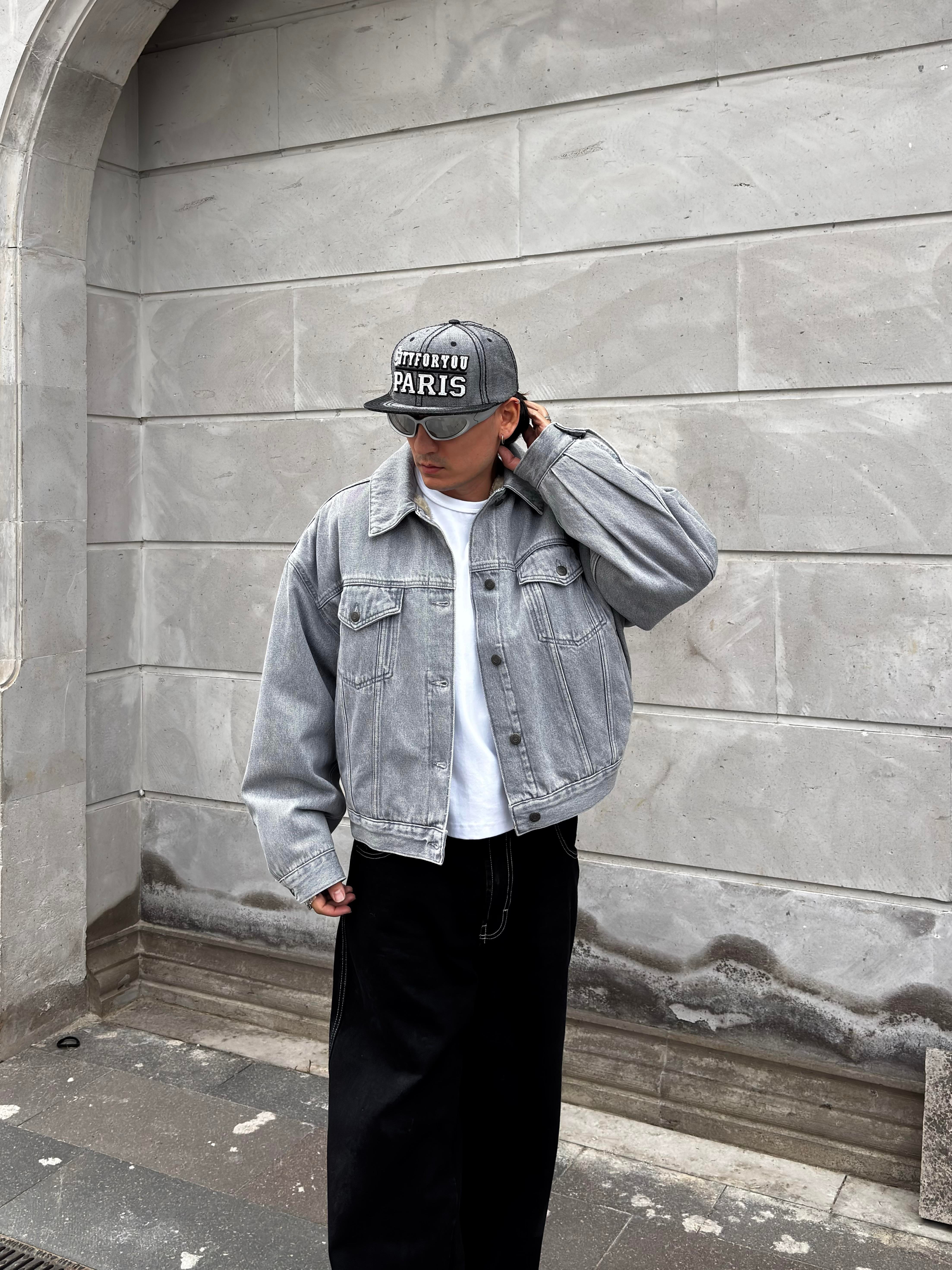 Premium Ultra Thick Denim Bomber Jacket
