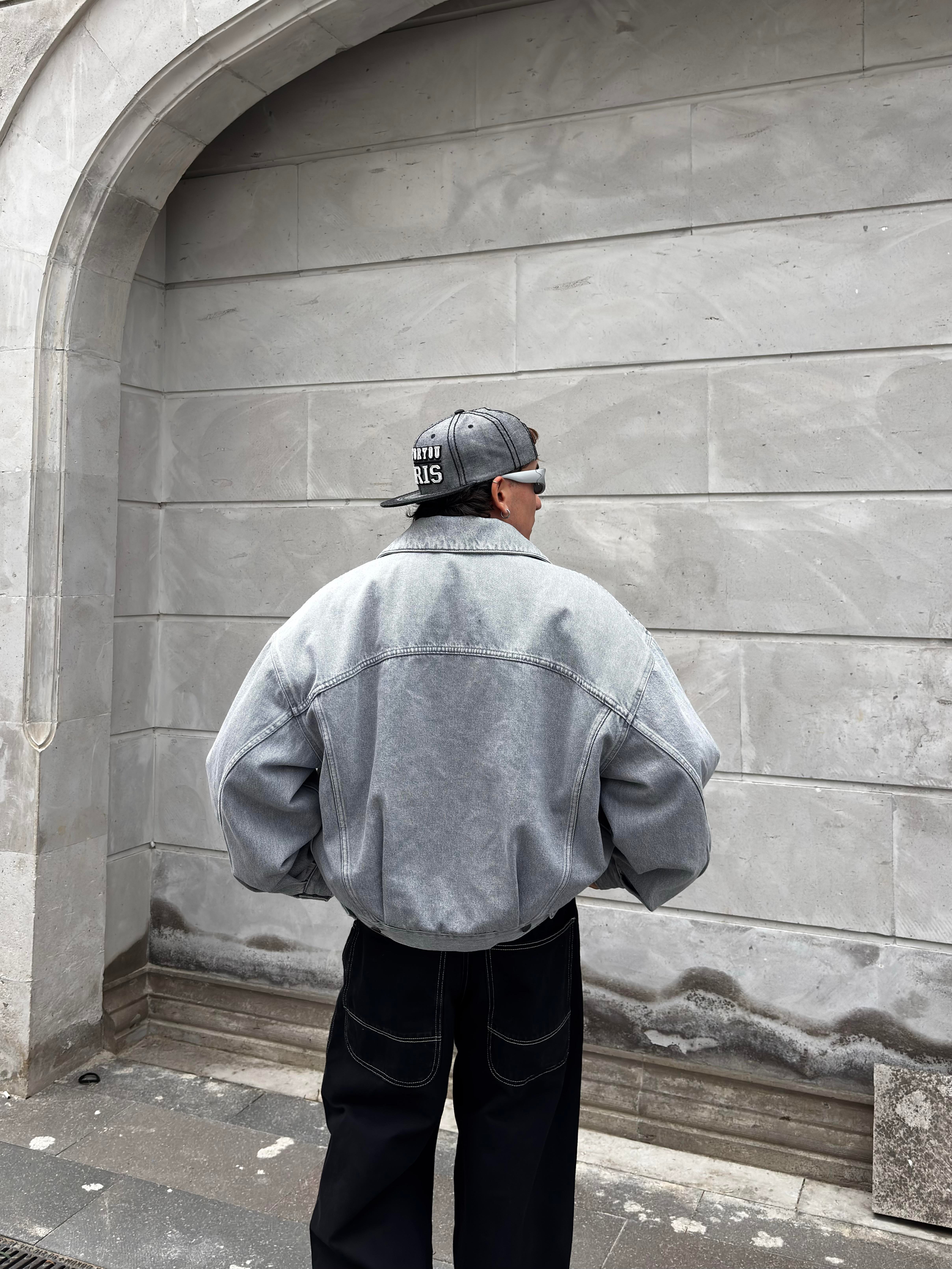 Premium Ultra Thick Denim Bomber Jacket