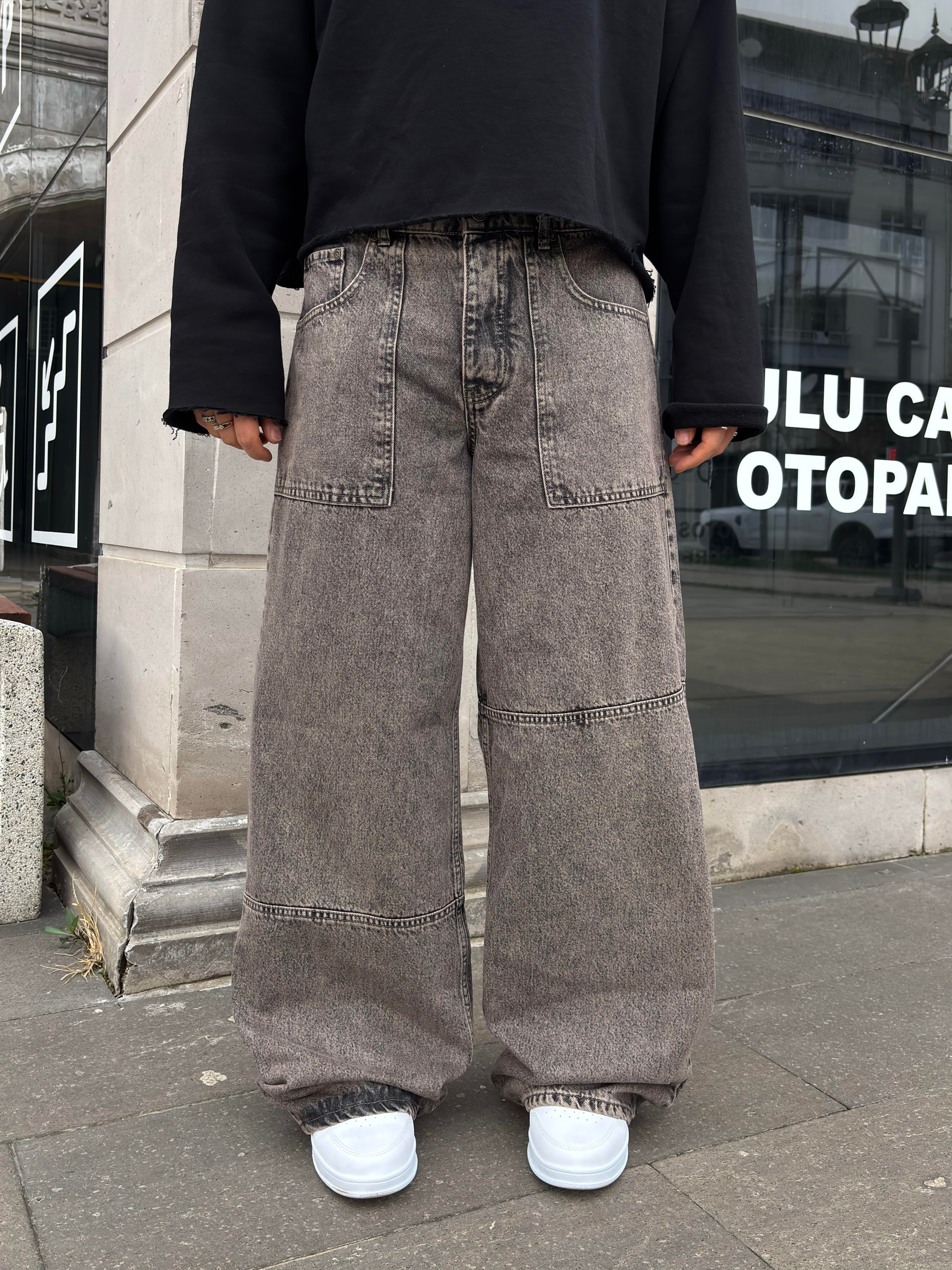 Premium Washed Baggy Fit Debossed Vintage Jeans