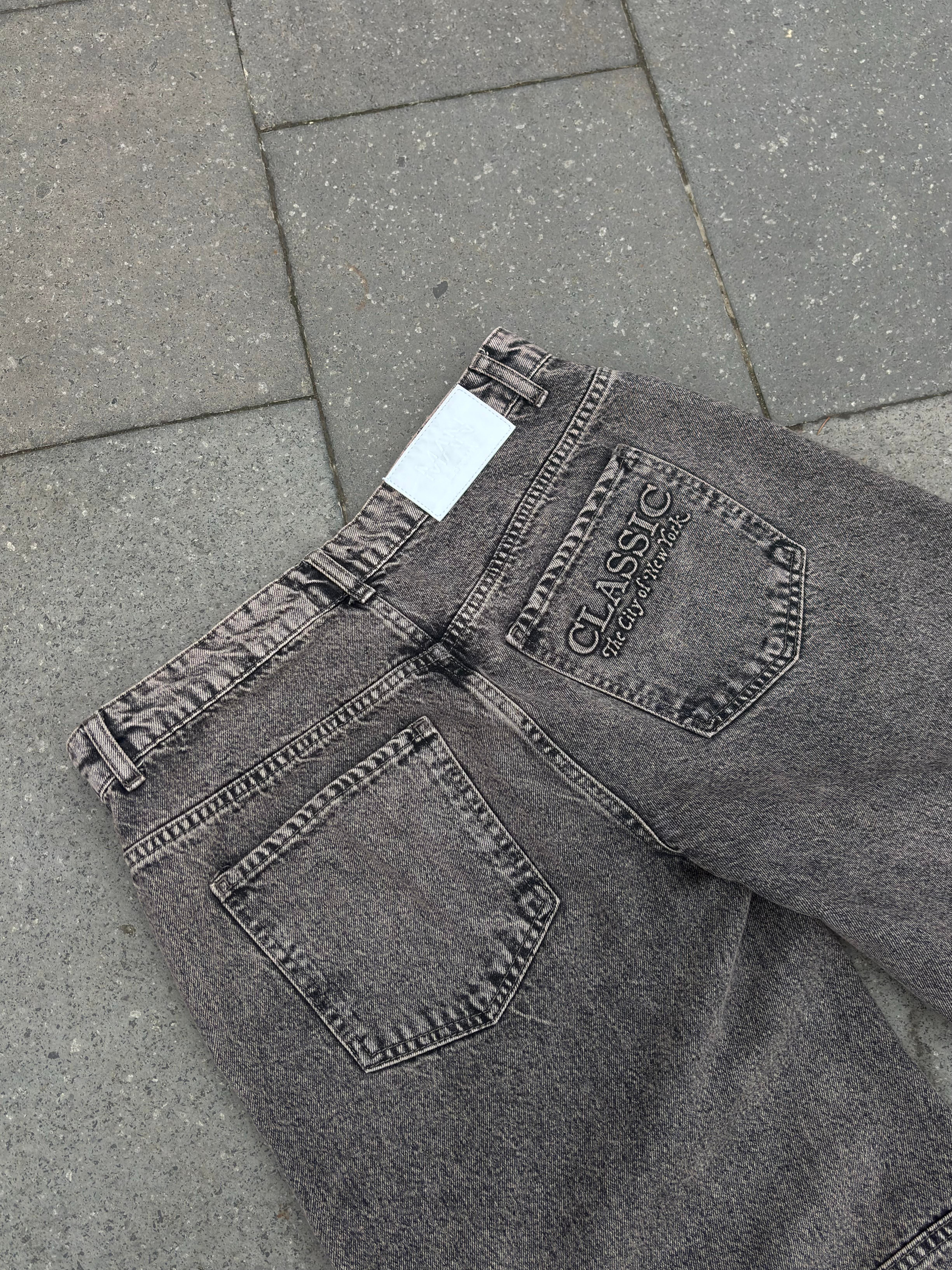Premium Washed Baggy Fit Debossed Vintage Jeans