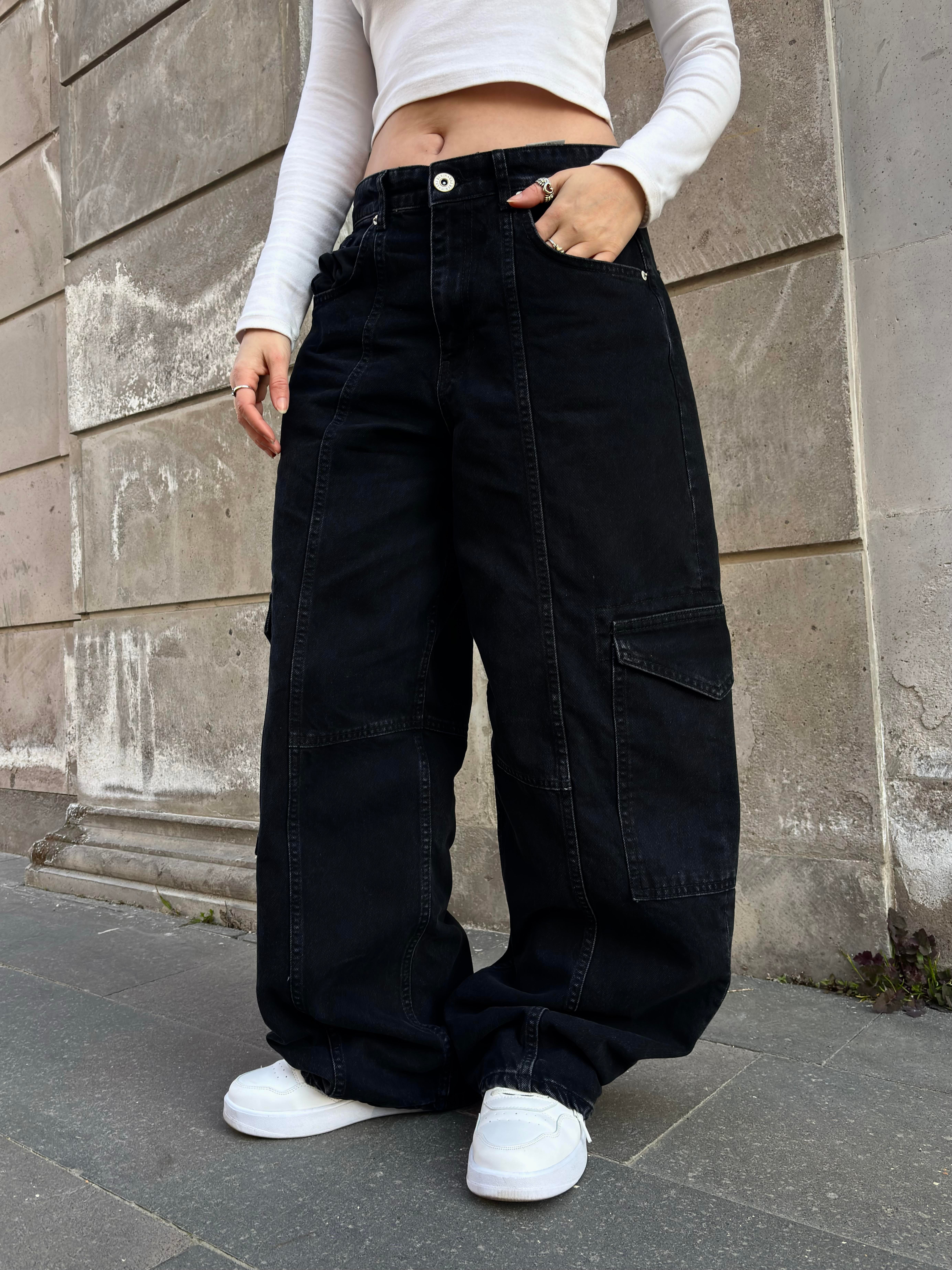 Premium Washed Black Mold Stance Cargo Jeans