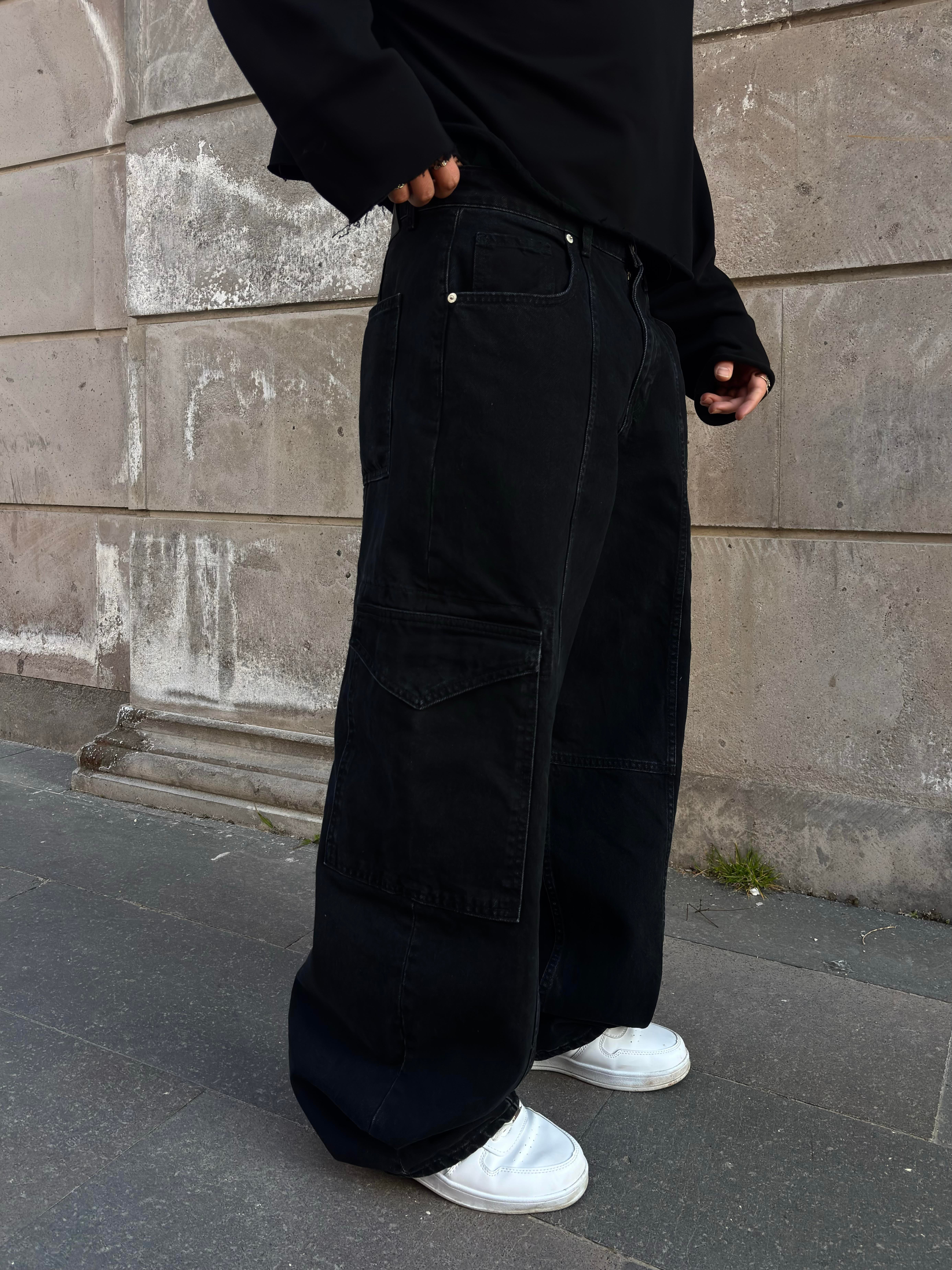 Premium Washed Black Mold Stance Cargo Jeans